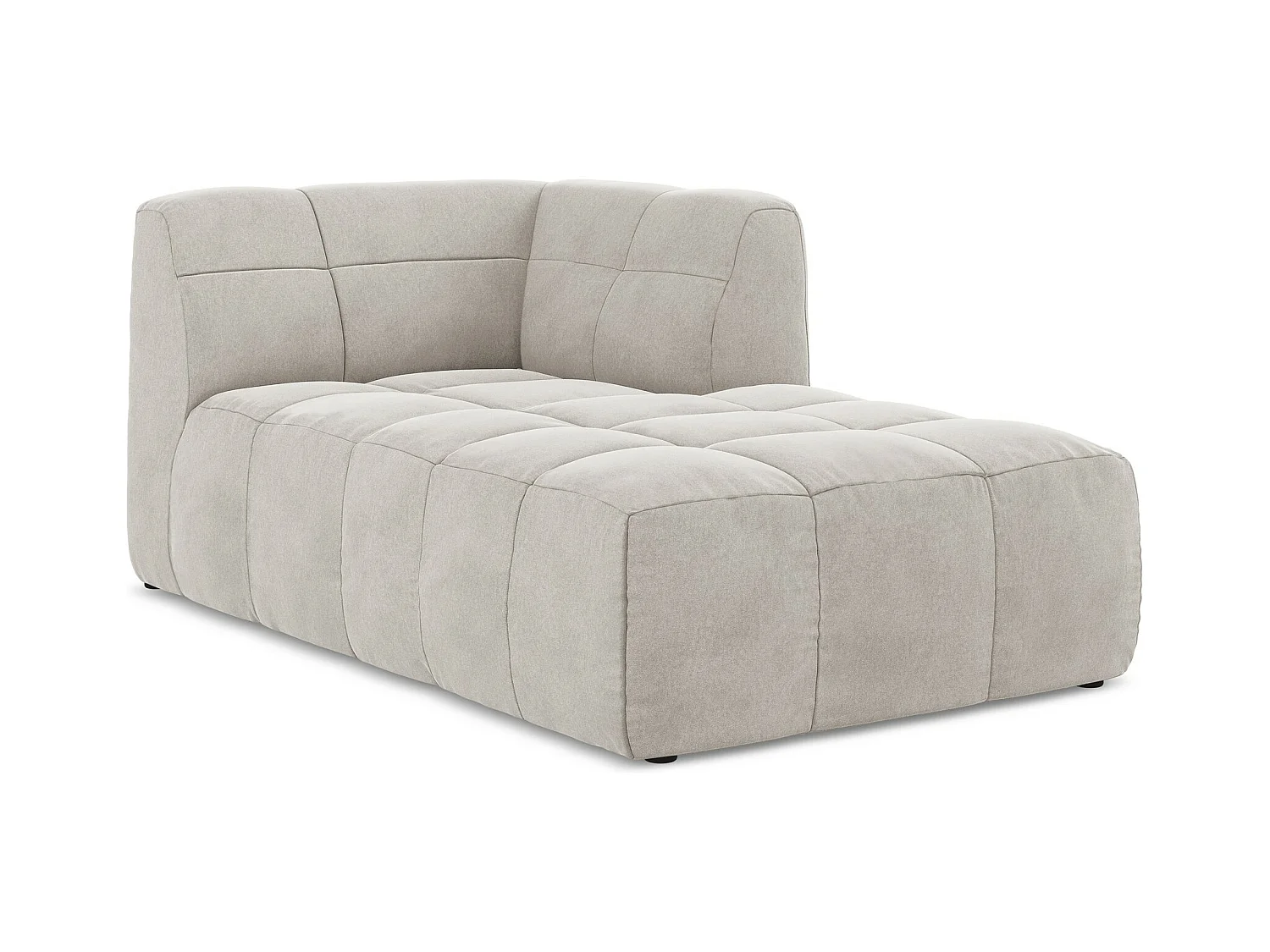 Modular - Recamiere Rechts - Samt - Hell beige - ALOHA