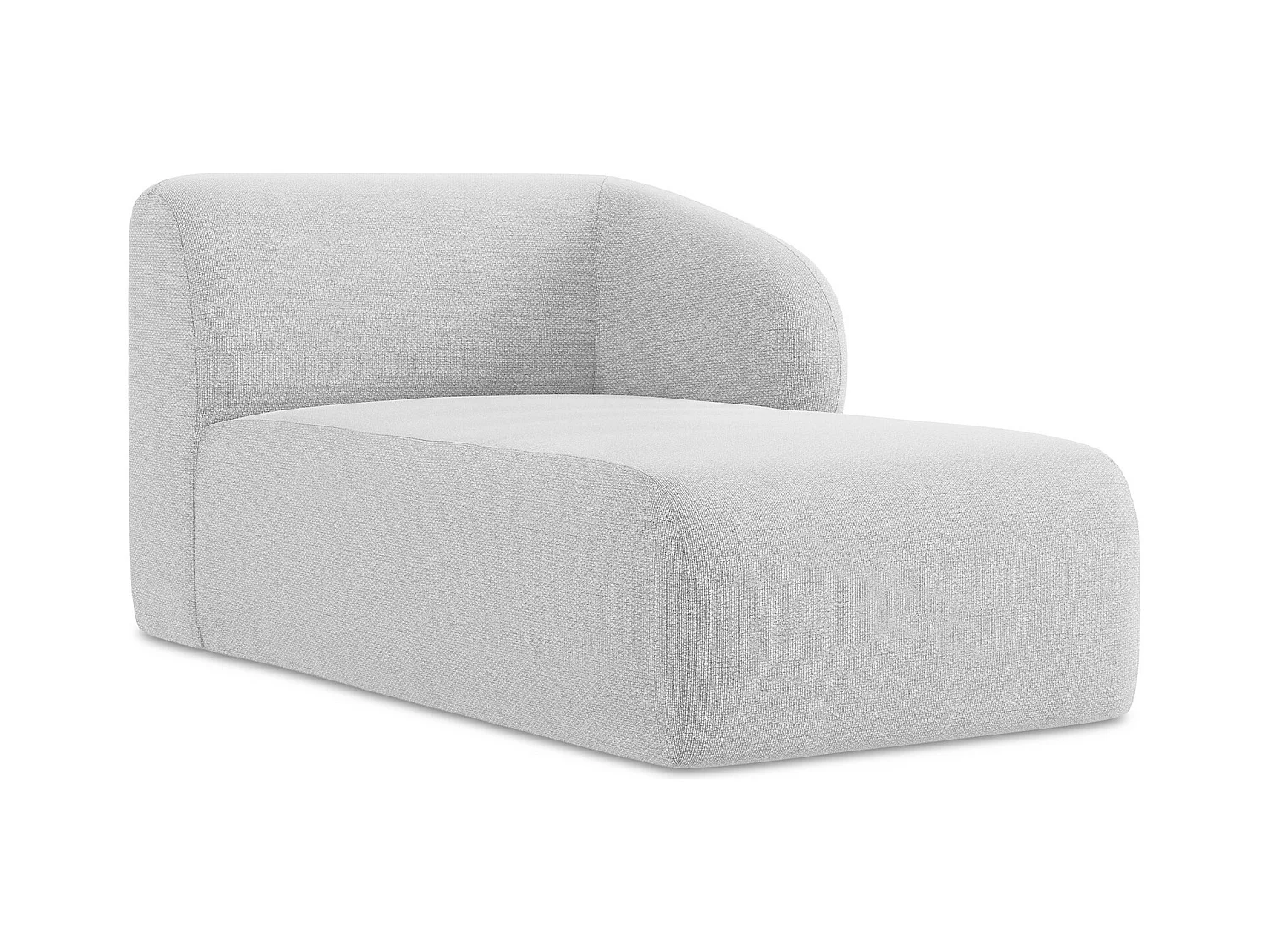 Modular - Recamiere Rechts - Bouclé - Silber - LANI