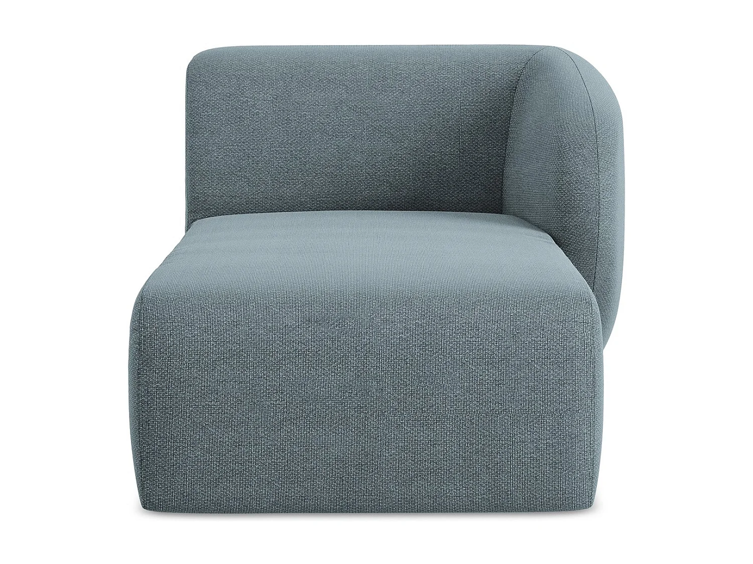 Méridienne droite en tissu bouclette - jeans - LANI