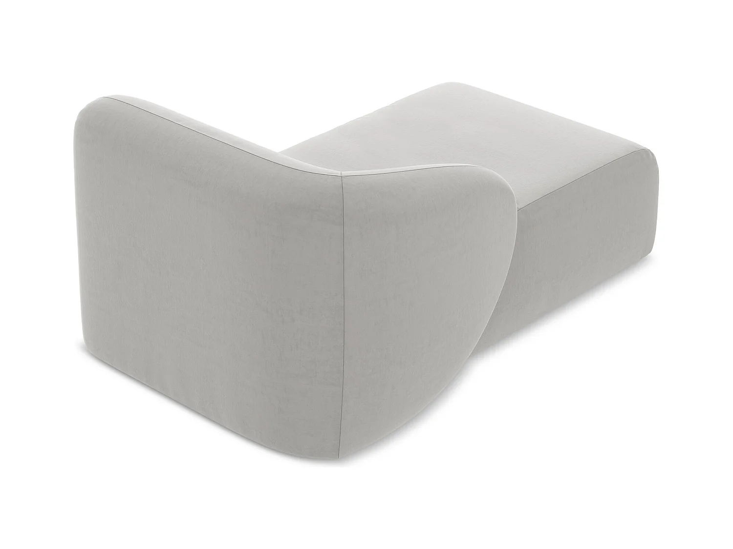 Modular - Recamiere Links - Samt - Silber - LANI