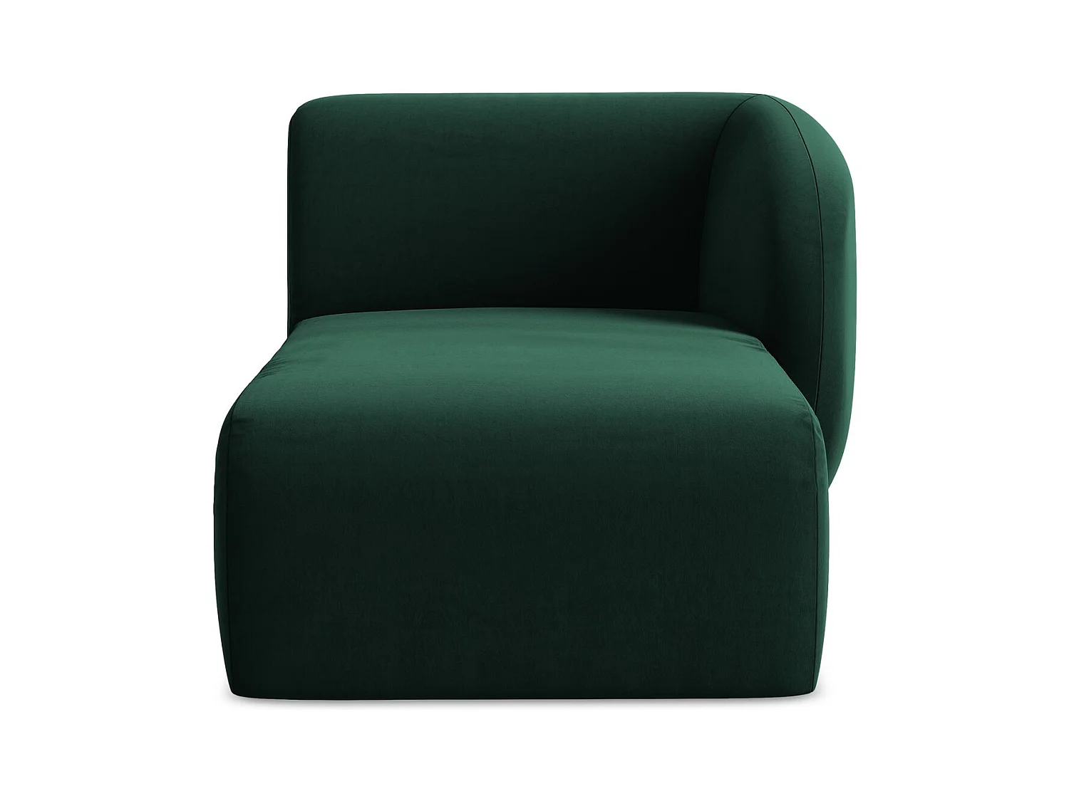 Modular - Recamiere Rechts - Samt - Flaschengrün - LANI