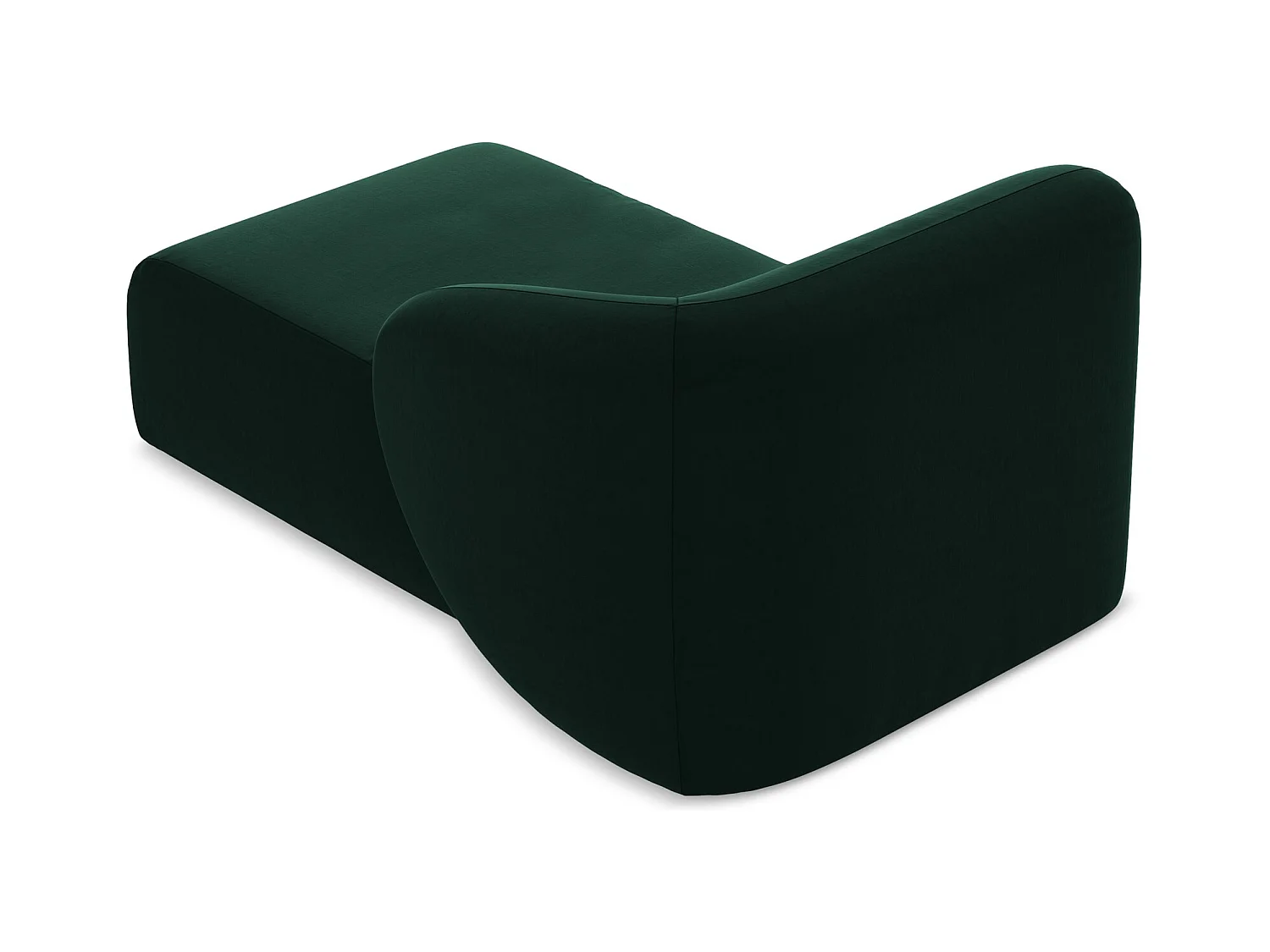 Modular - Recamiere Rechts - Samt - Flaschengrün - LANI