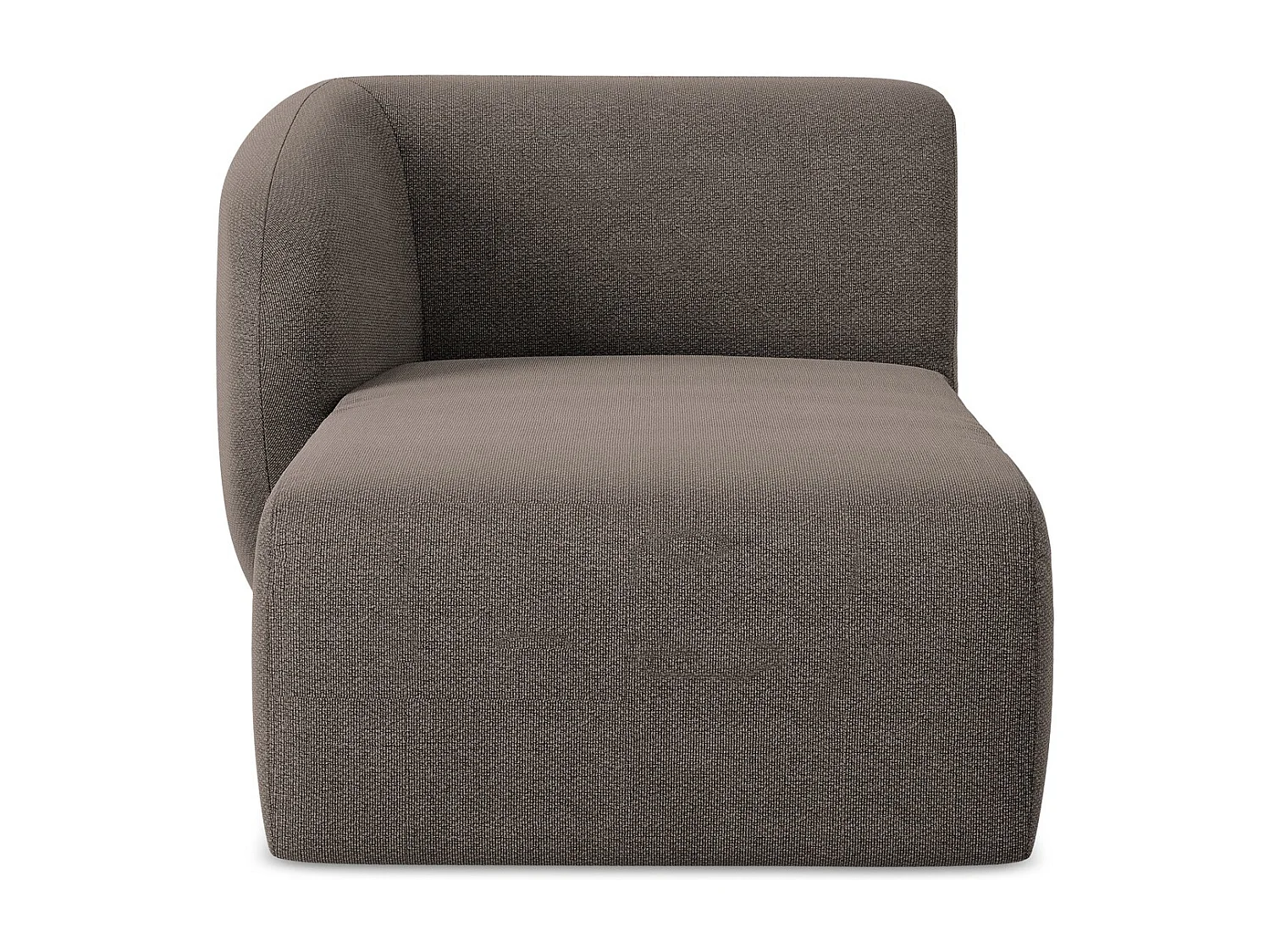 Méridienne gauche en tissu bouclette - choolat - LANI