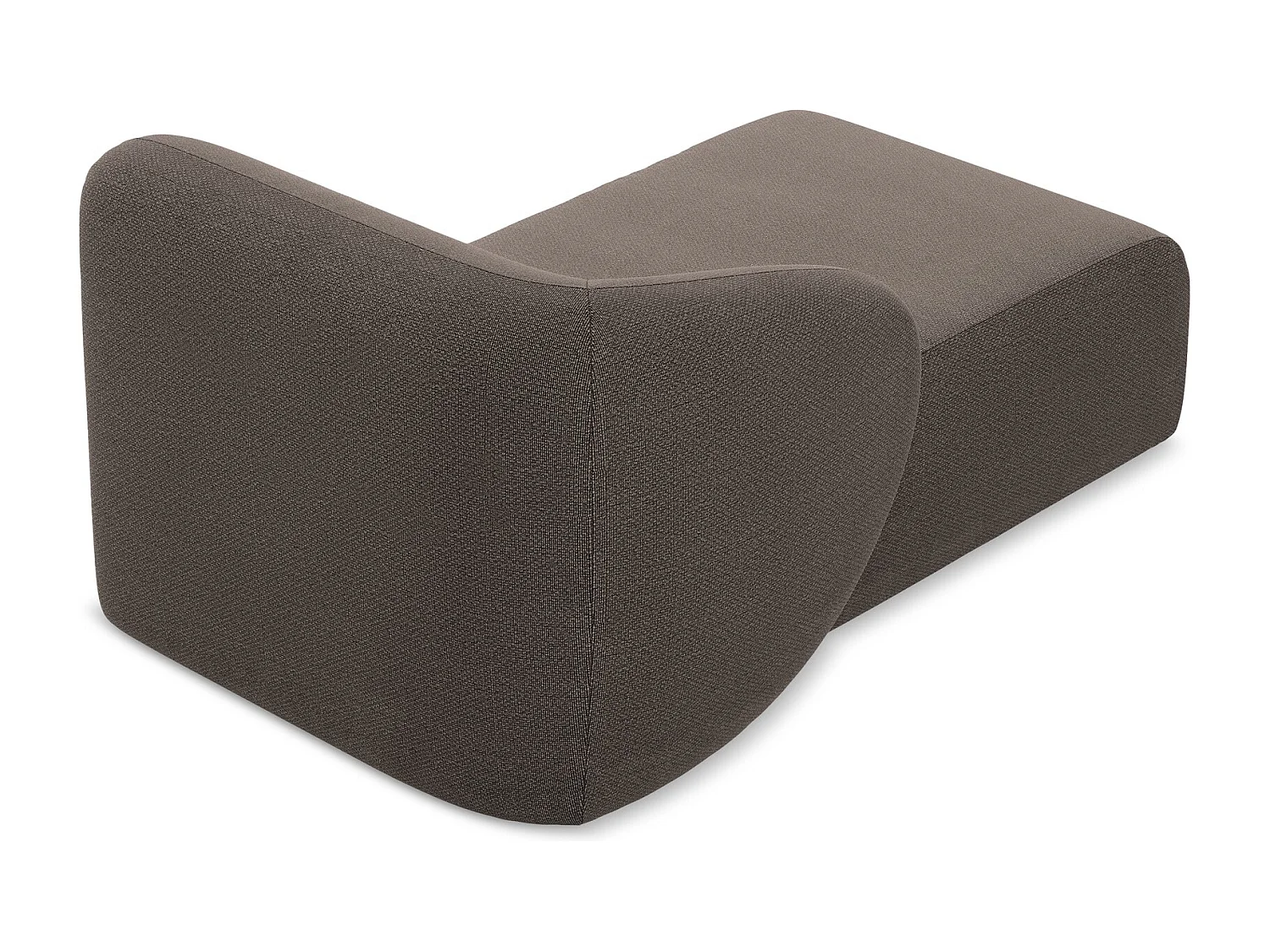 Méridienne gauche en tissu bouclette - choolat - LANI