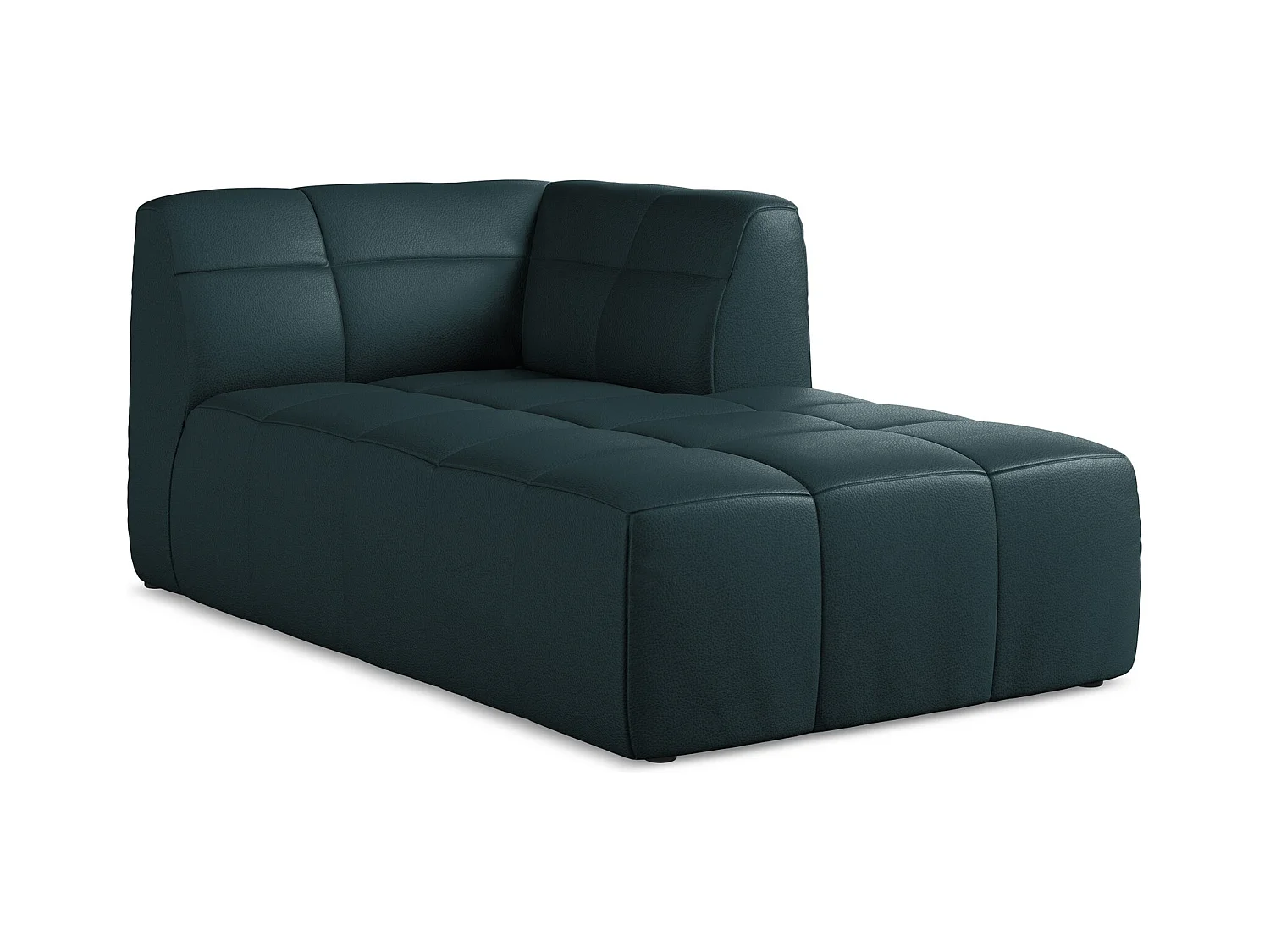 Chaise longue met hoek rechts van marinier kunstleer - ALOHA