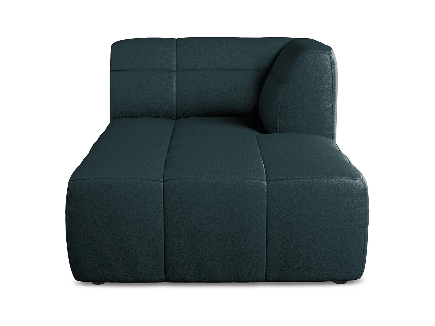 Chaise longue met hoek rechts van marinier kunstleer - ALOHA