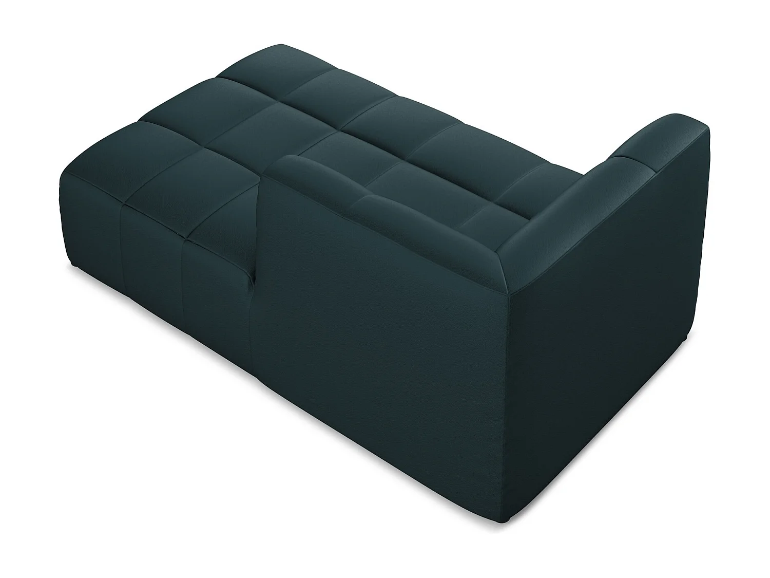 Chaise longue direito em couro sintético marinho - ALOHA