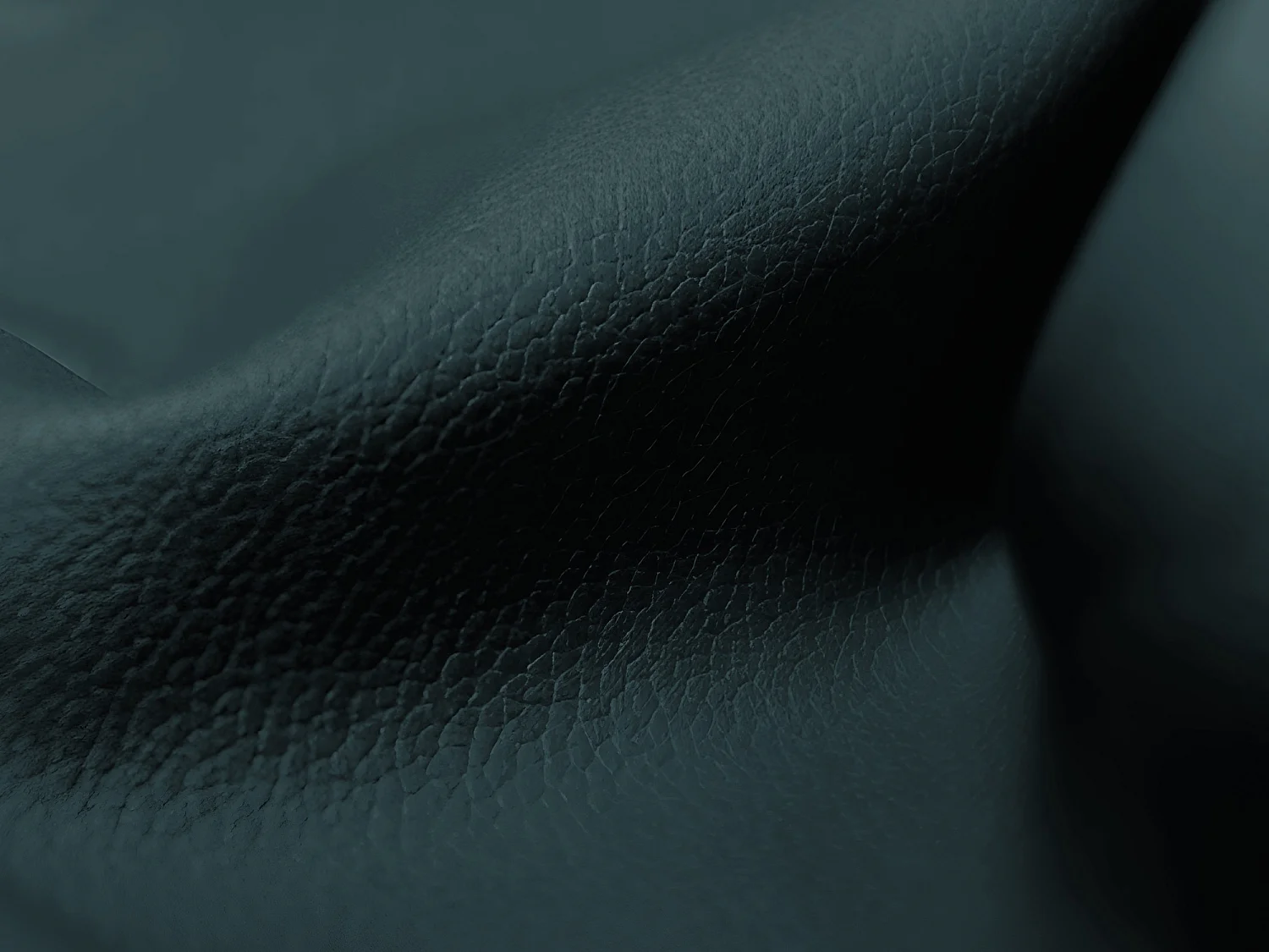 Chaise longue direito em couro sintético marinho - ALOHA