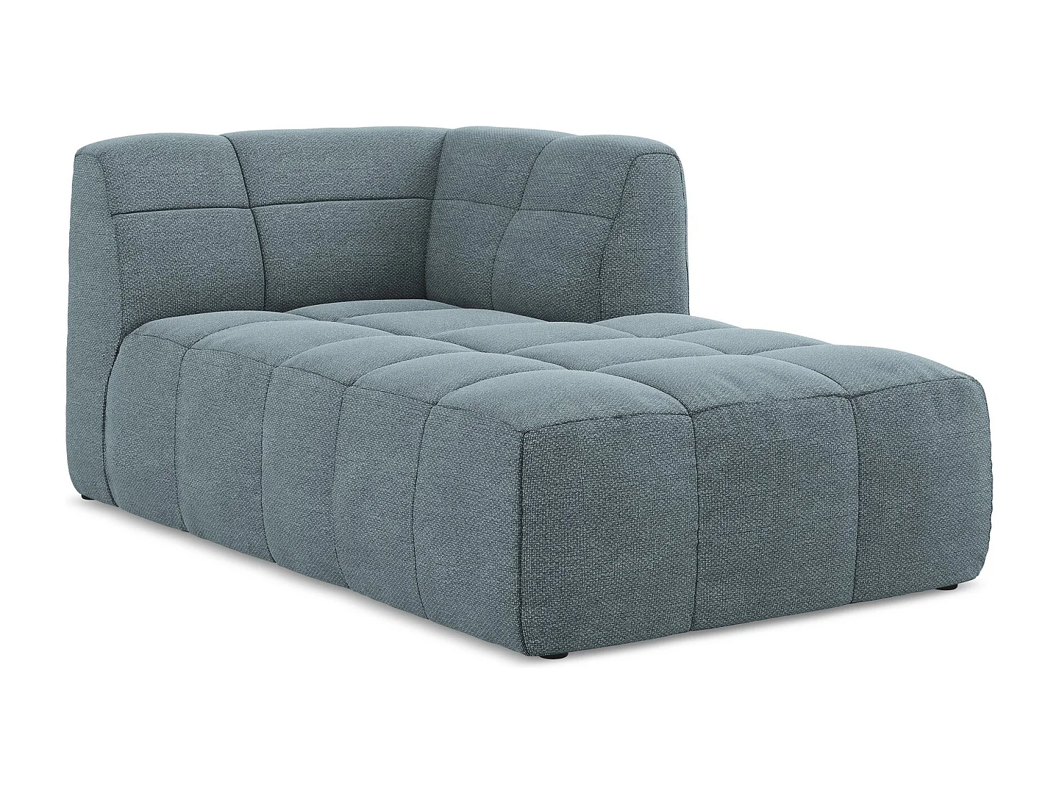 Chaise longue met hoek rechts van jeans bouclé - ALOHA