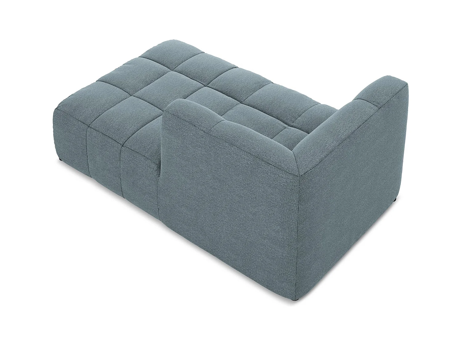 Chaise longue met hoek rechts van jeans bouclé - ALOHA