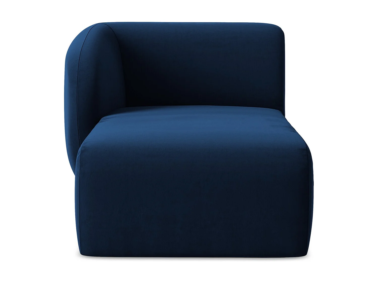 Méridienne gauche en velours - bleu royal - LANI