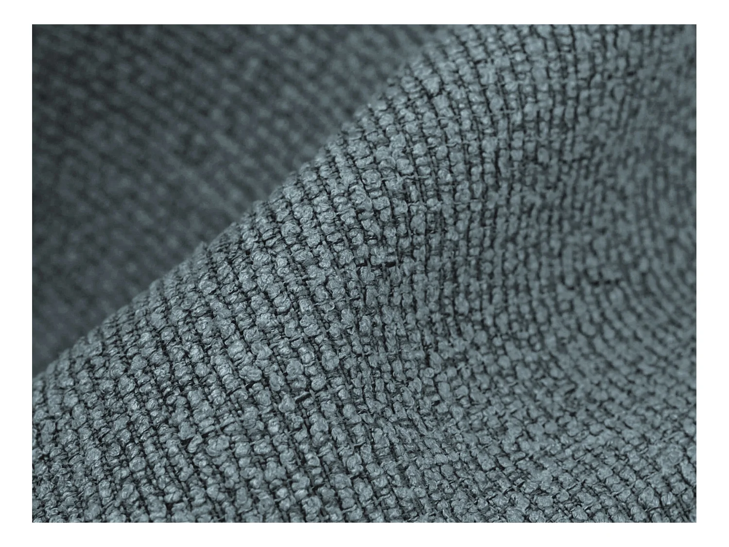 Méridienne gauche en tissu bouclette - jeans - LANI