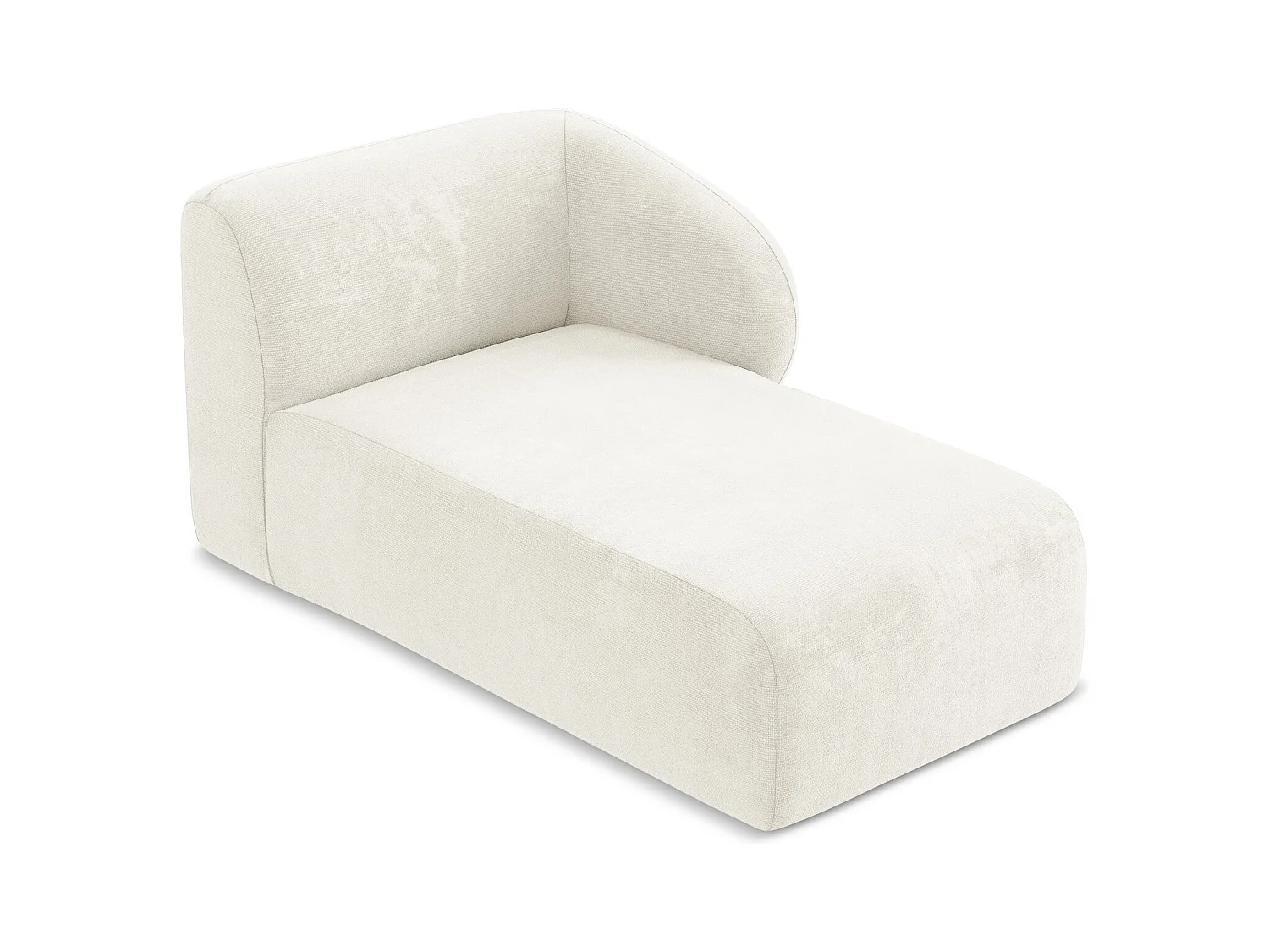 Modular - Recamiere Rechts - Chenille - Weiß - LANI