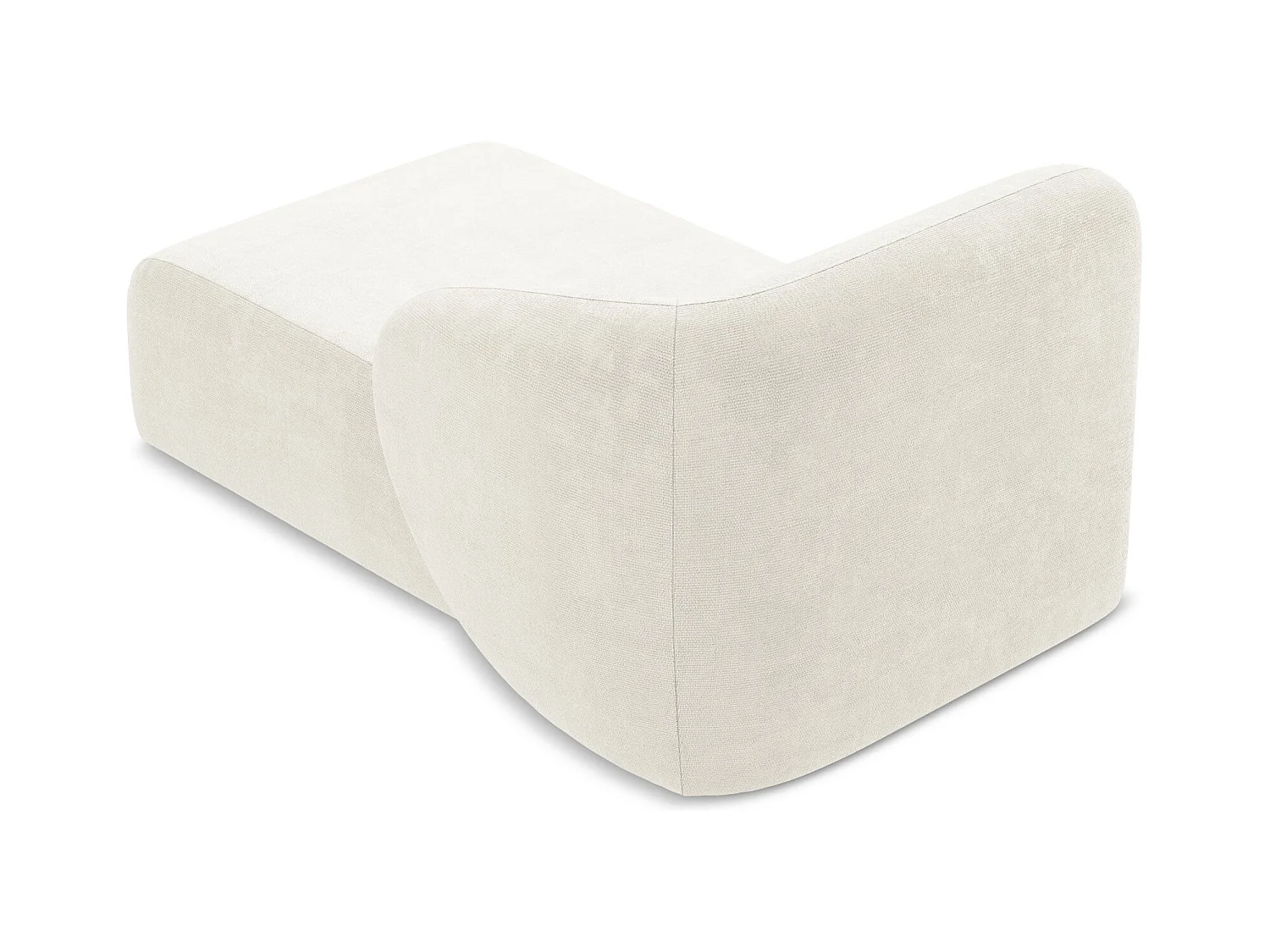 Modular - Recamiere Rechts - Chenille - Weiß - LANI