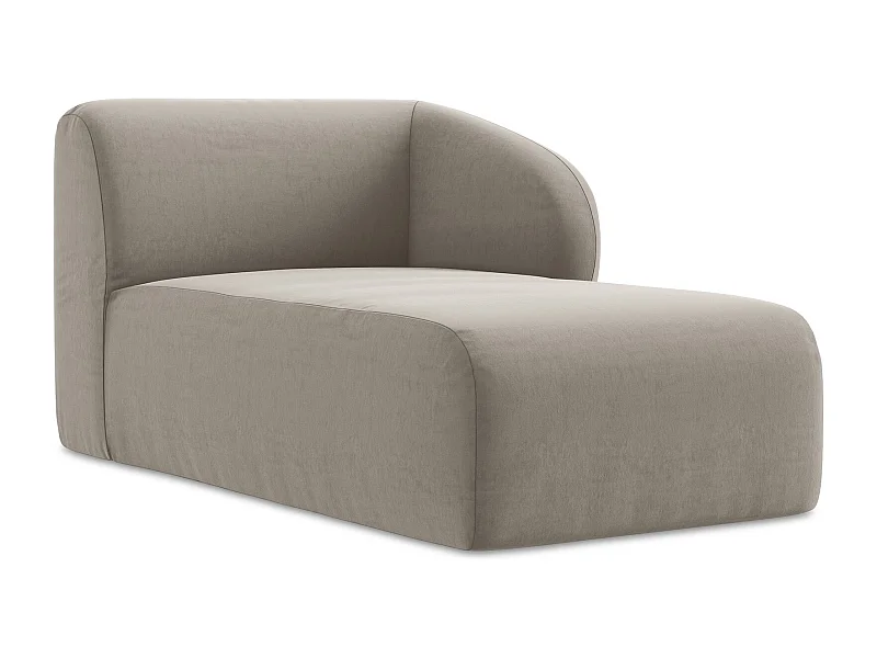 Modular - Recamiere Rechts - Samt - Taupe - LANI