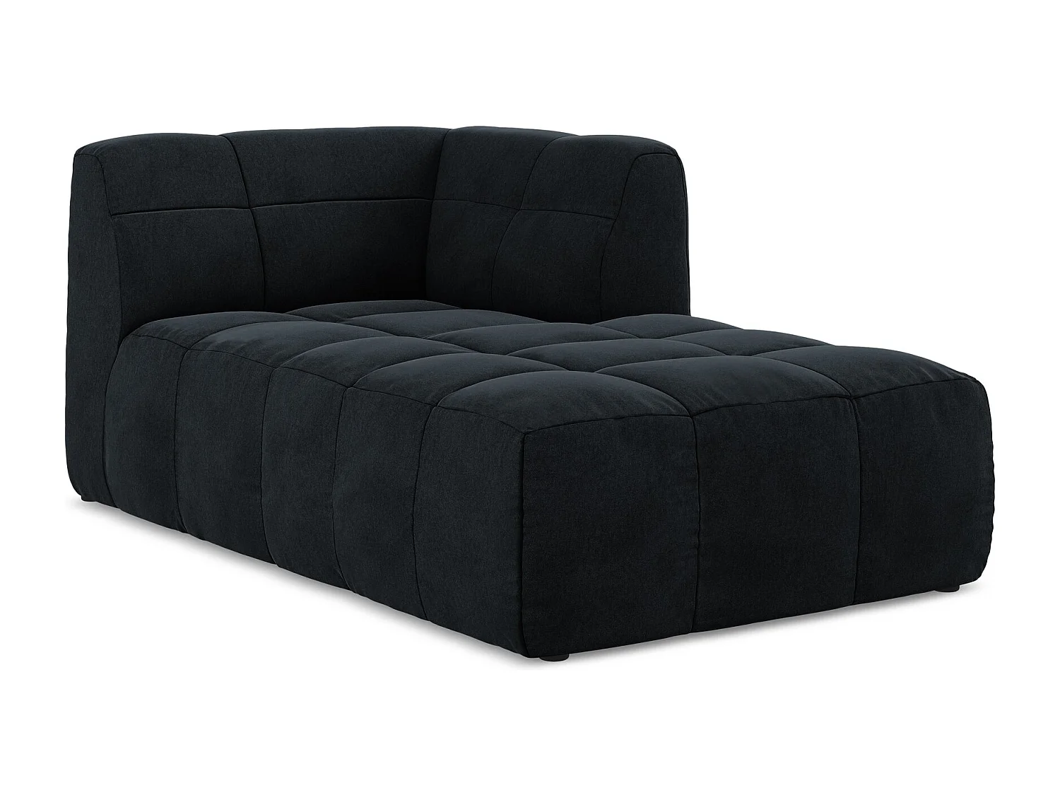 Méridienne droite en velours - bleu royal - ALOHA