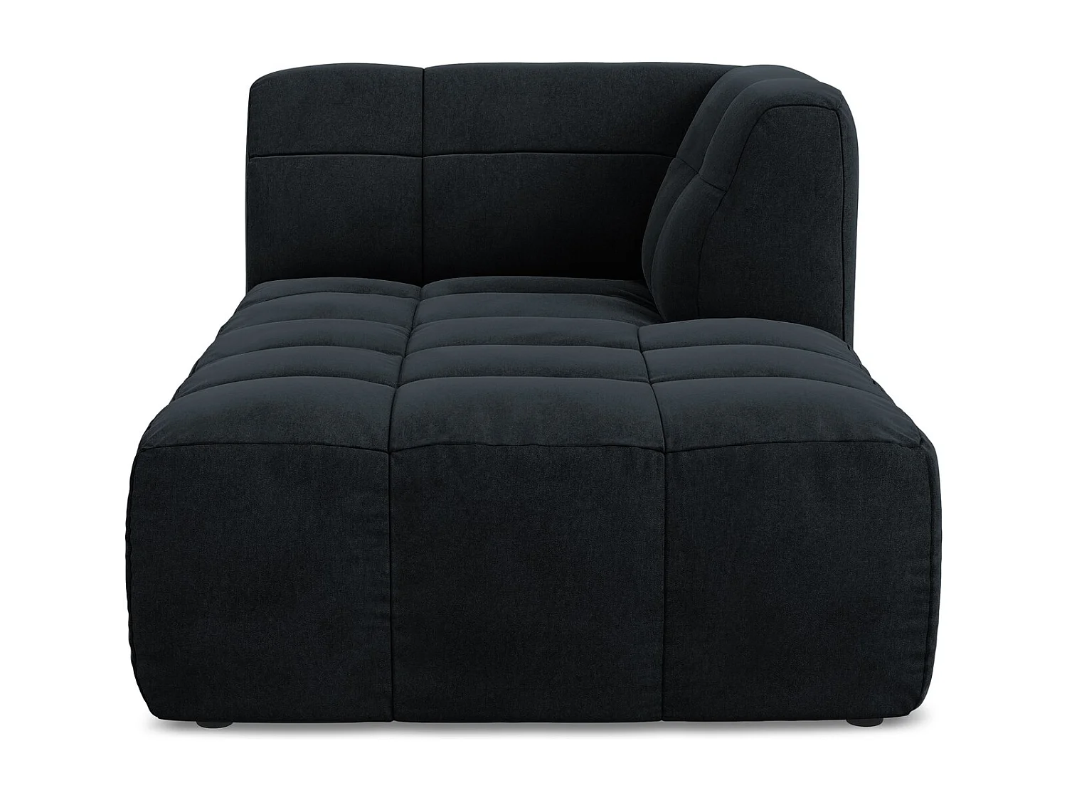 Méridienne droite en velours - bleu royal - ALOHA