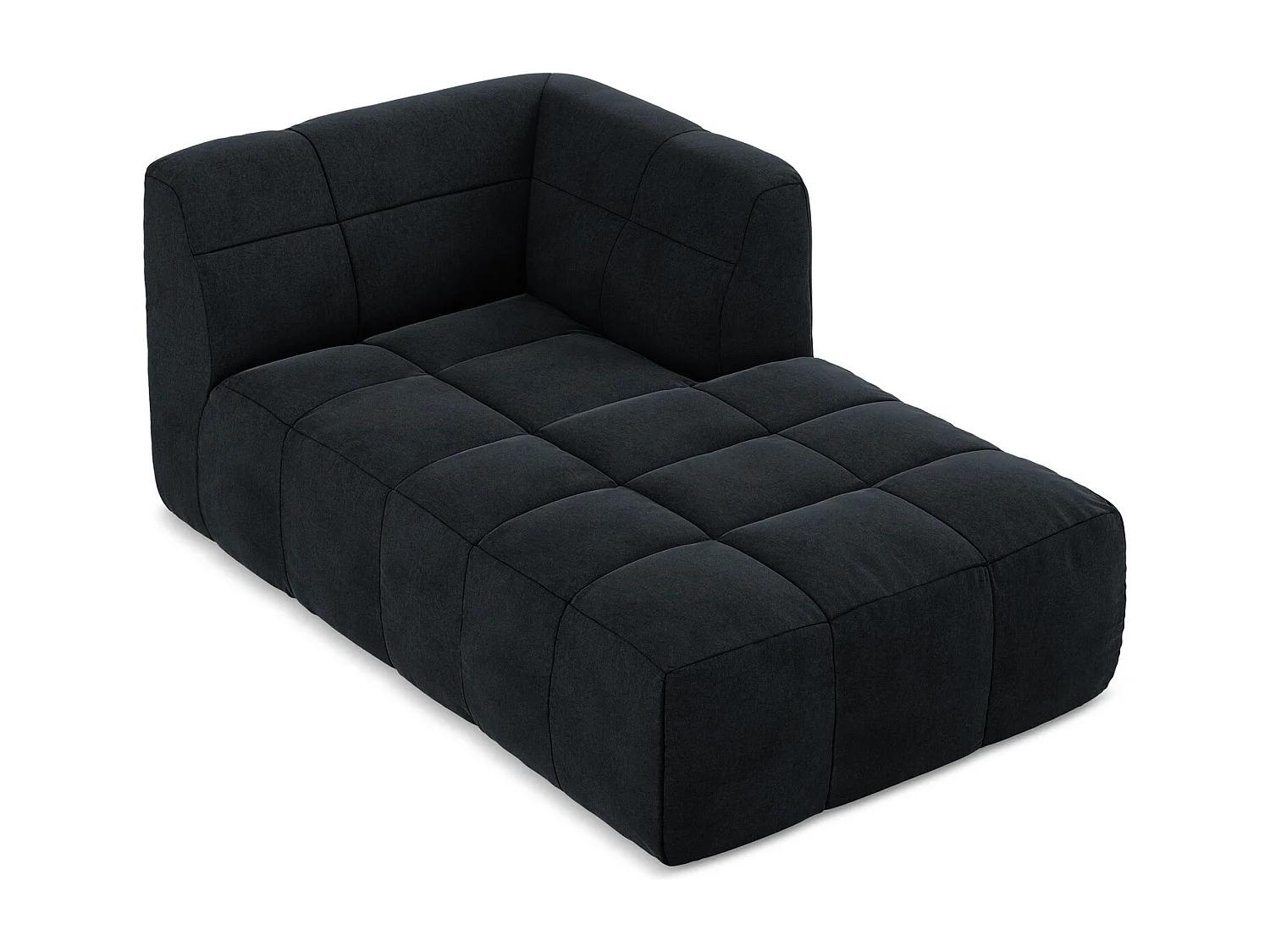 Méridienne droite en velours - bleu royal - ALOHA