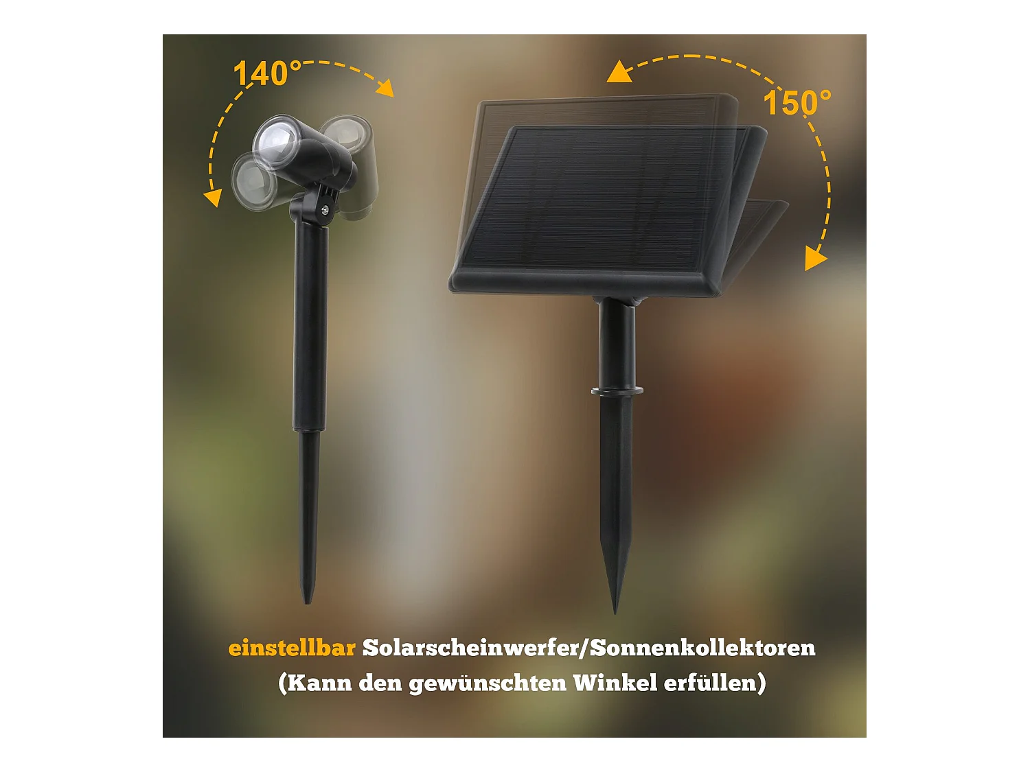 8er Set NETTLIFE LED Gartenstrahler mit Erdspieß IP65 Outdoor 3000K für Gehwegbäume