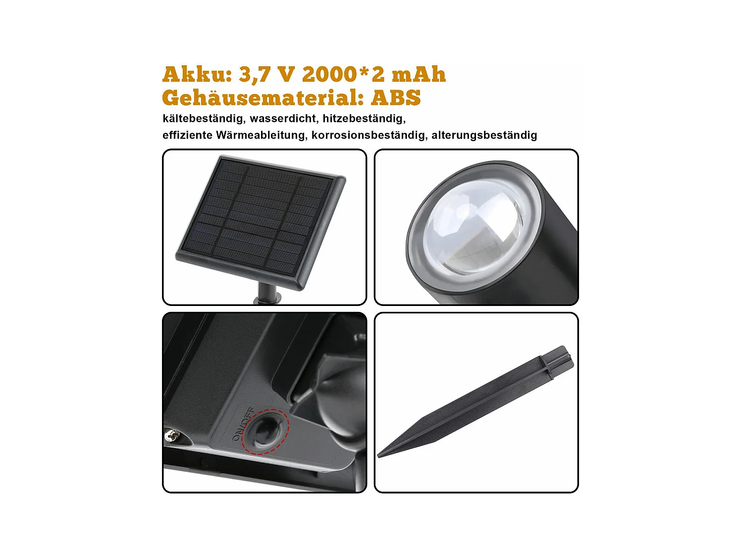 8er Set NETTLIFE LED Gartenstrahler mit Erdspieß IP65 Outdoor 3000K für Gehwegbäume