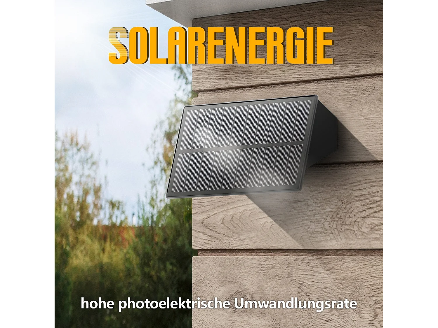 Applique murale solaire d'extérieur NETTLIFE - Appliques murales extérieures étanches Blanc chaud Appliques murales solaires haut et bas