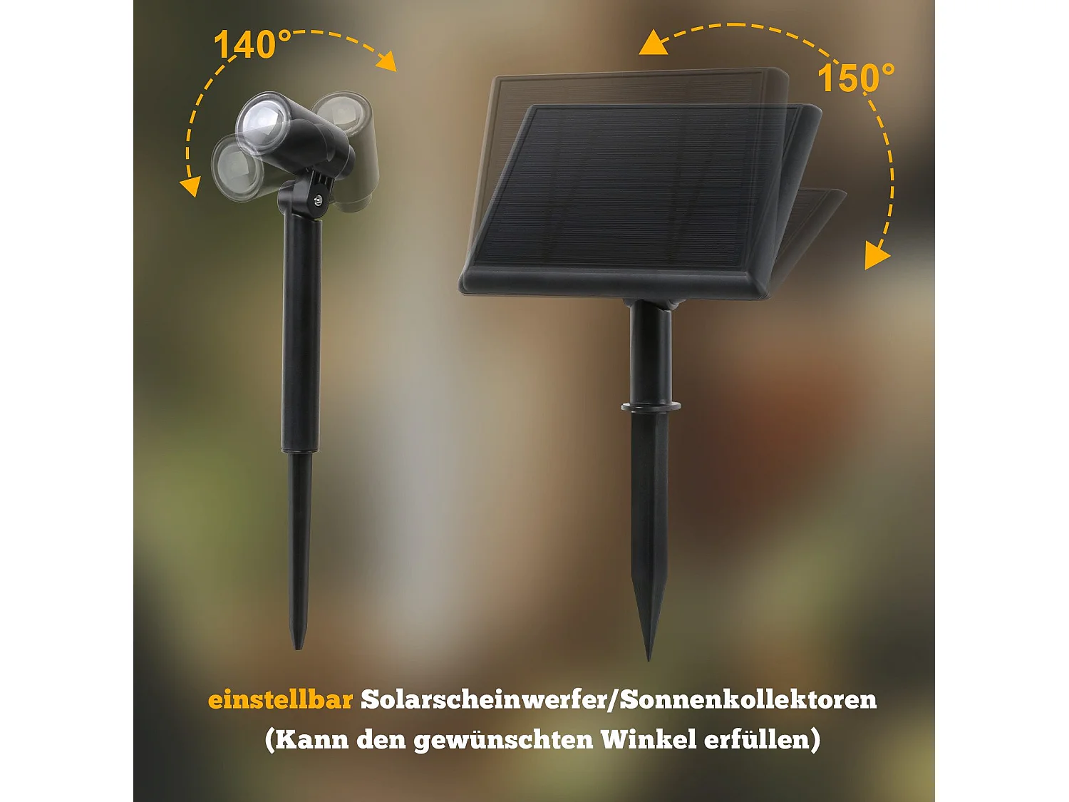 Focos LED de jardín NETTLIFE con estaca, juego de 4 lámparas de jardín IP65 exterior 3000K para árboles de acera