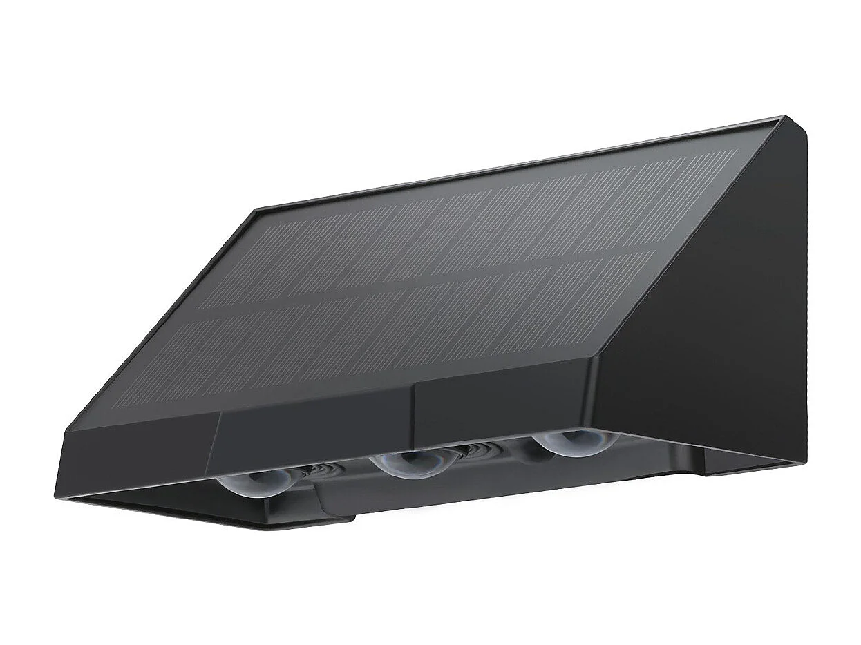 Lampes solaires d'extérieur NETTLIFE - Applique murale solaire d'extérieur, appliques murales d'extérieur à LED 3 000 K, blanc chaud, 2 modes