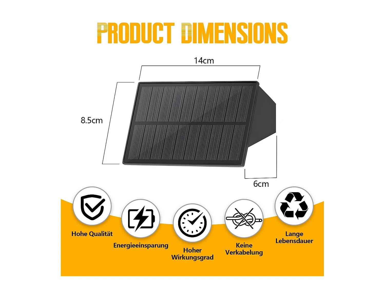 NETTLIFE Solarleuchten für den Außenbereich – 4er-Pack Solar-Wandleuchten für den Außenbereich, Außenbeleuchtung, Warmweiß