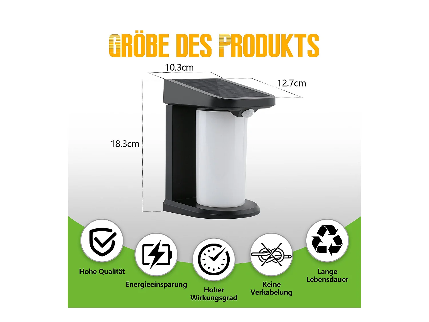 NETTLIFE Buitenzonnelampen met bewegingssensor - 2-pack Zonnewandlampen met 2 standen, waterdichte buitenverlichting 3000K