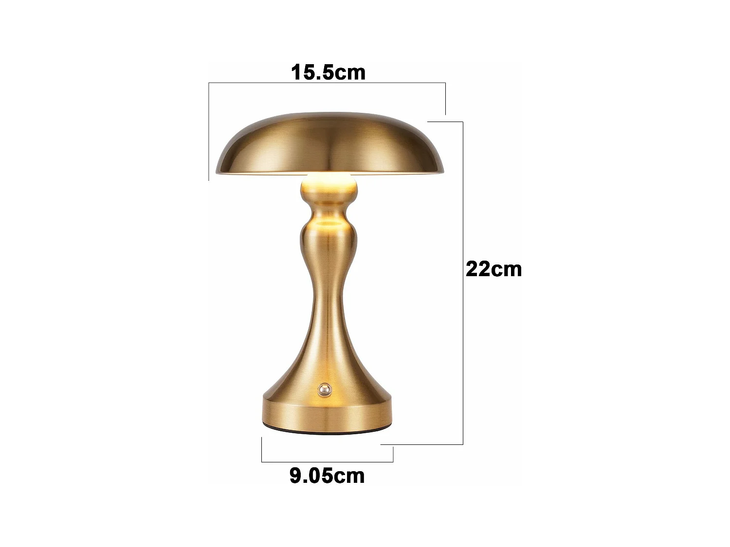 NETTLIFE LED-bedlamp met touchbediening, dimbaar, draadloos, oplaadbaar, vintage stijl