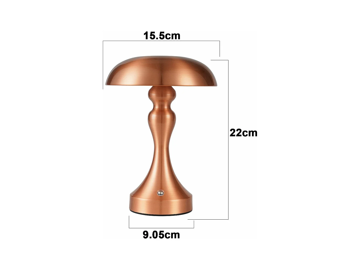 Lampe de chevet LED NETTLIFE tactile, intensité variable, sans fil, rechargeable par USB, style vintage