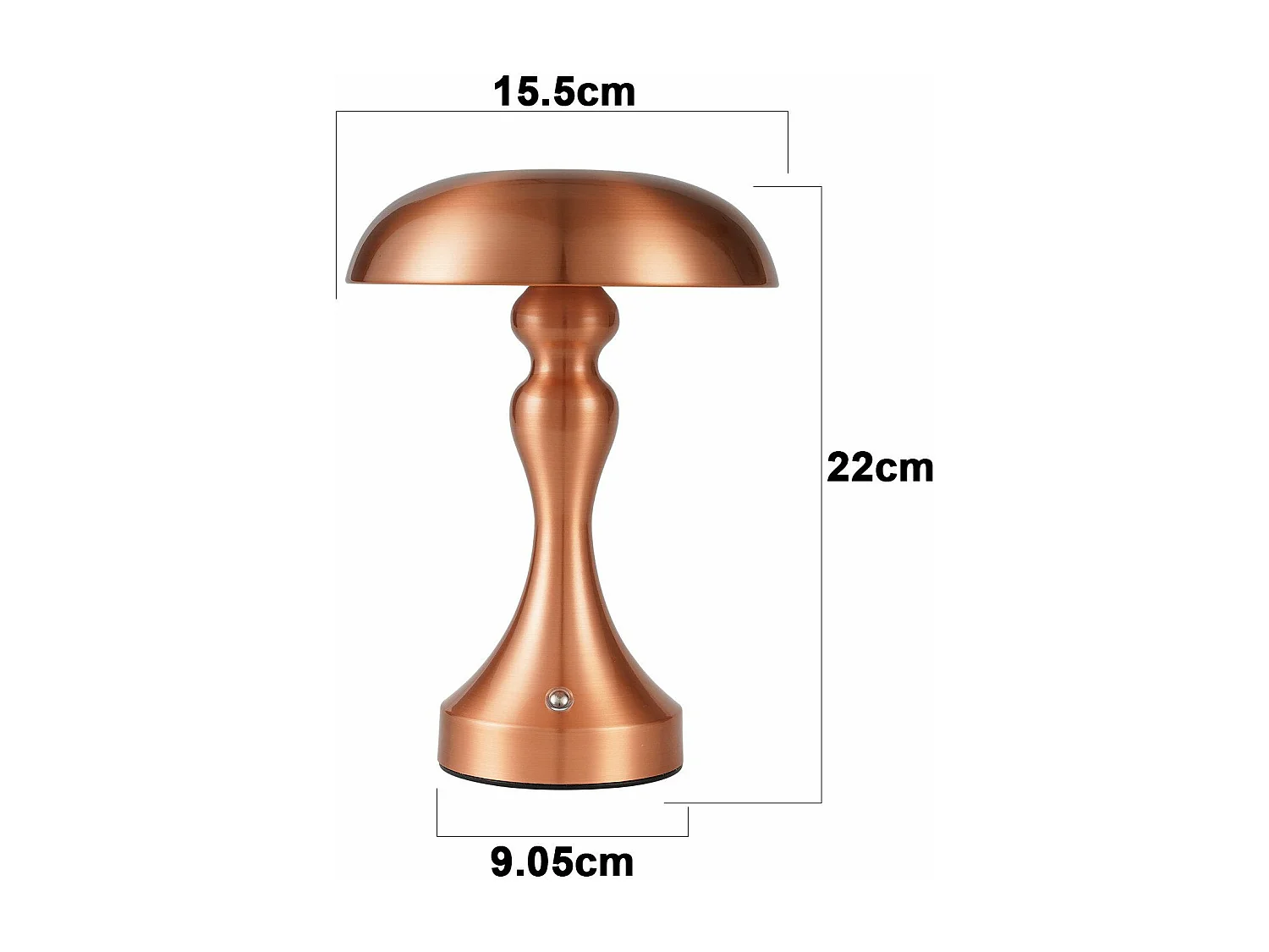 Lampe de chevet LED NETTLIFE tactile, intensité variable, sans fil, rechargeable par USB, style vintage