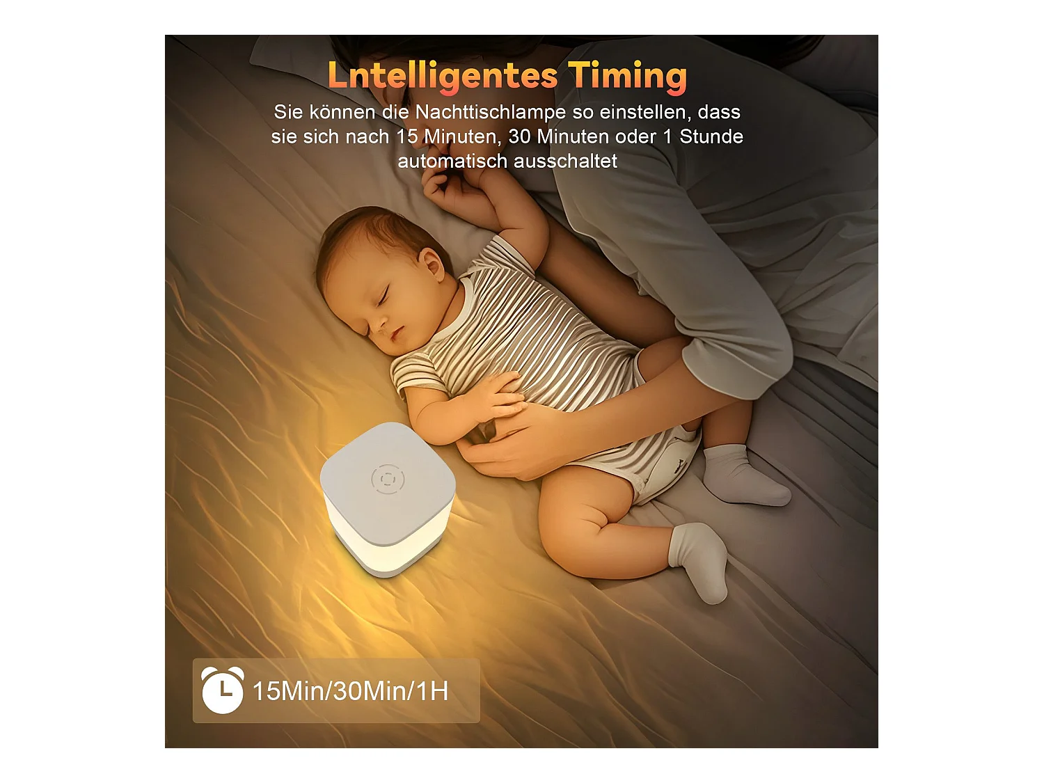 Lampe de table LED NETTLIFE à batterie 1800 mAh, tactile, dimmable 3000-6500 K USB, avec 3 températures de couleur et fonction de minuterie, veilleuse