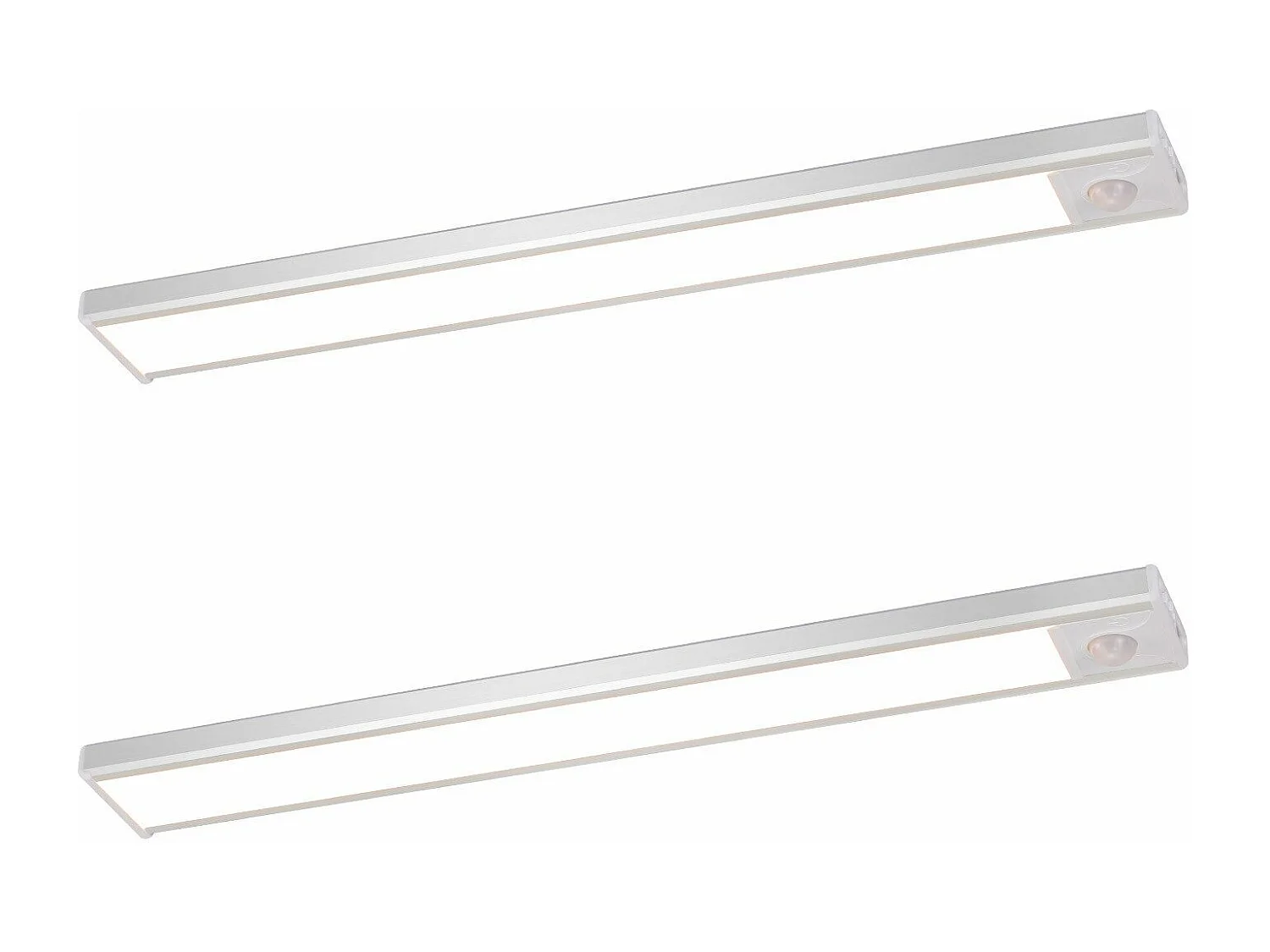 Lampe 2 x LED sous meuble NETTLIFE avec détecteur de mouvement, rechargeable par USB, 1 500 mAh, idéale pour un placard, un couloir ou un placard