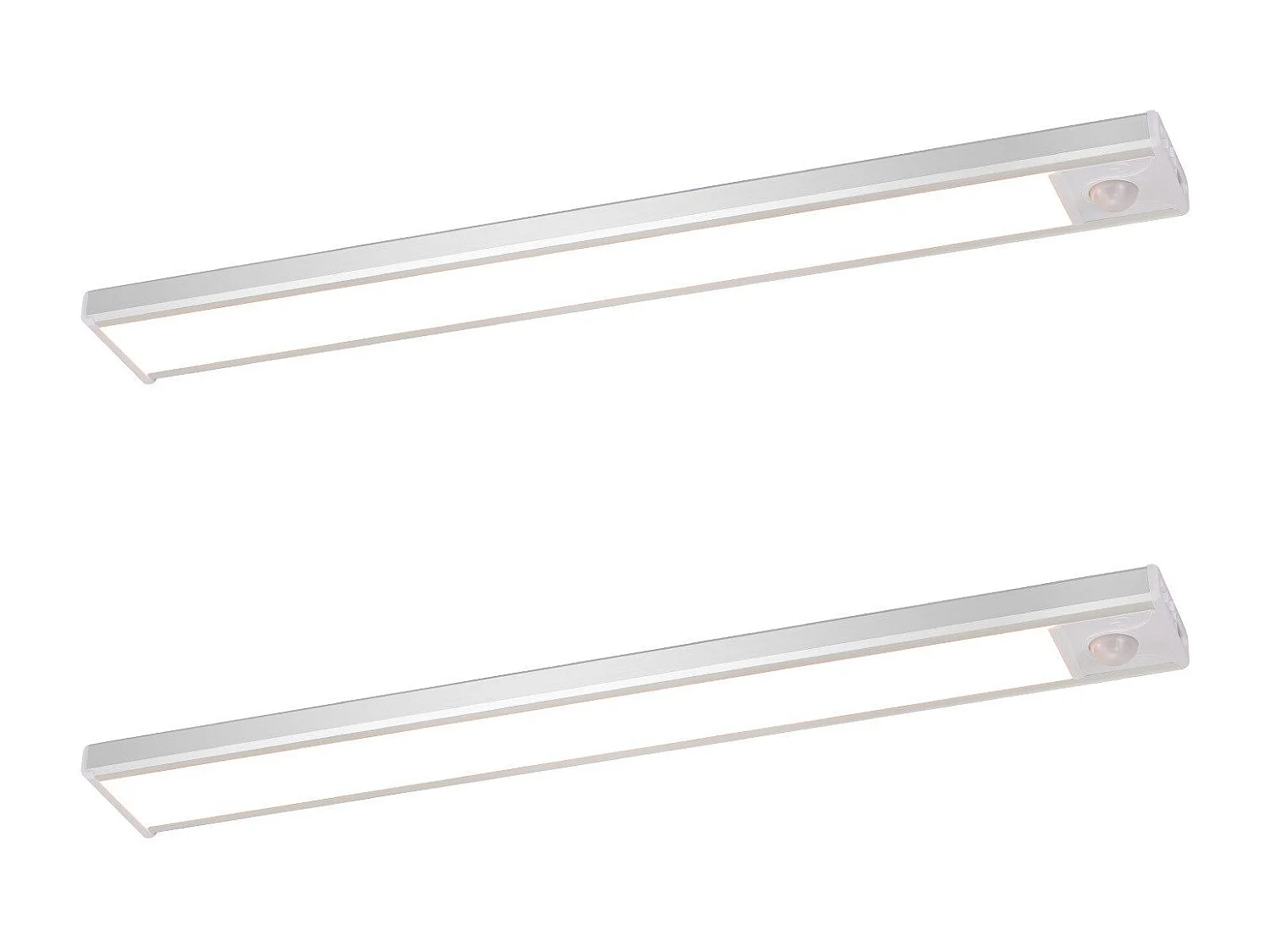 Lampe 2 x LED sous meuble NETTLIFE avec détecteur de mouvement, rechargeable par USB, 1 500 mAh, idéale pour un placard, un couloir ou un placard