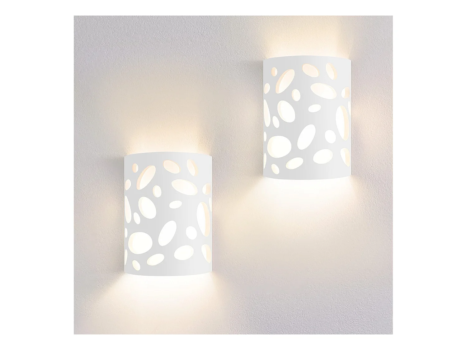 Applique murale d'intérieur NETTLIFE pour couloir - Éclairage vers le haut et vers le bas - Design moderne - E14