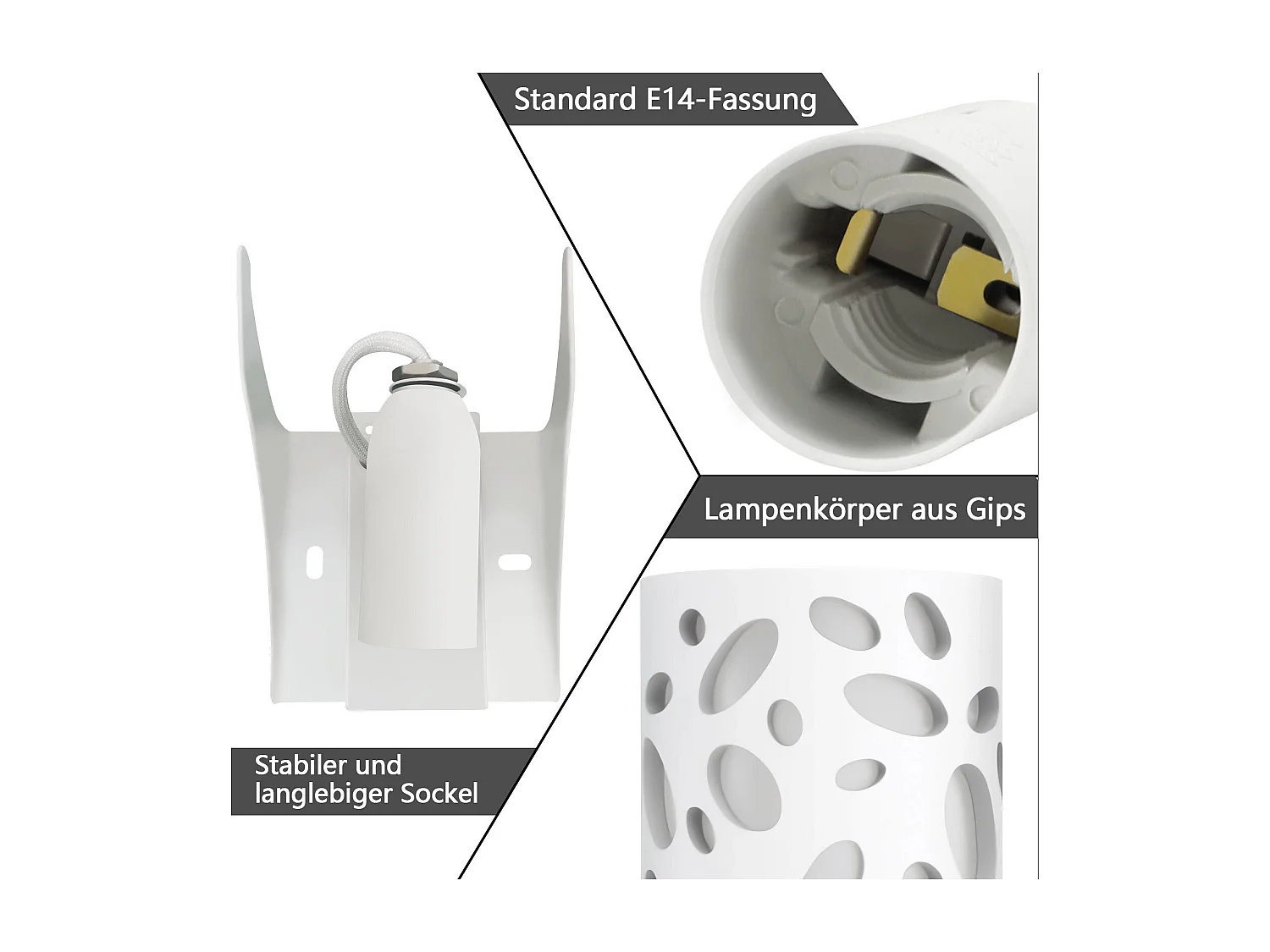 Applique murale d'intérieur NETTLIFE pour couloir - Éclairage vers le haut et vers le bas - Design moderne - E14