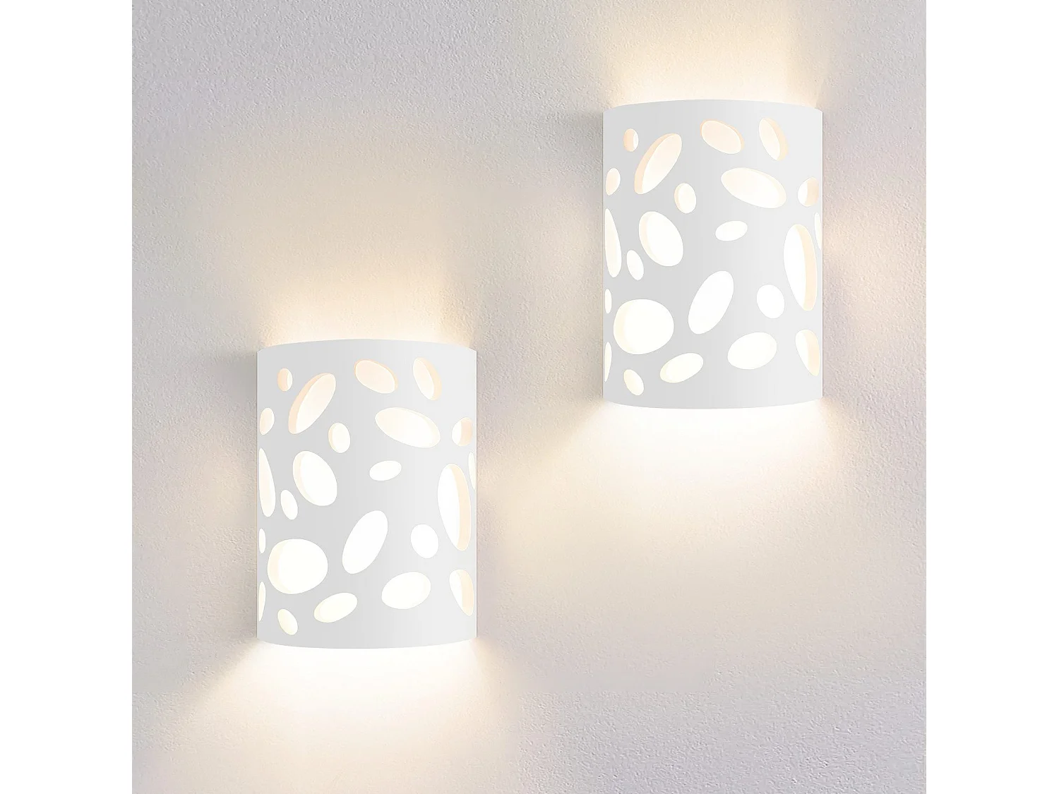 Applique murale d'intérieur NETTLIFE pour couloir - Éclairage vers le haut et vers le bas - Design moderne - E14