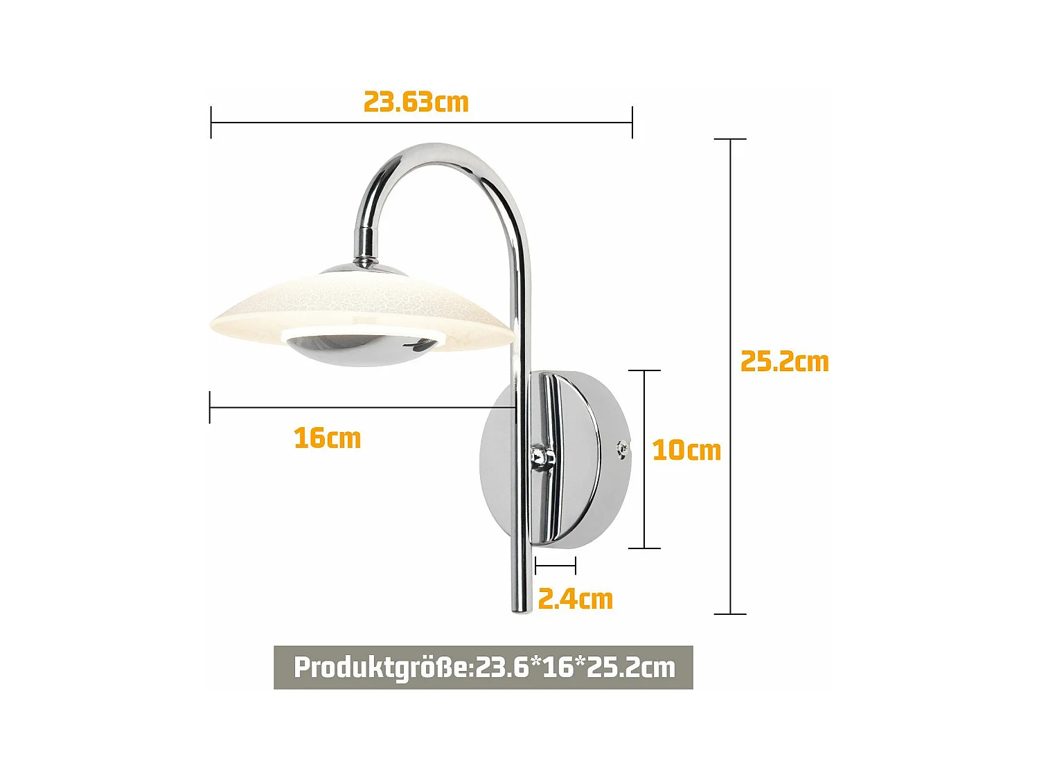 NETTLIFE LED-wandlamp, modern design, binnenverlichting, halverlichting, 3000K glas, voor hoteltrappenhuis