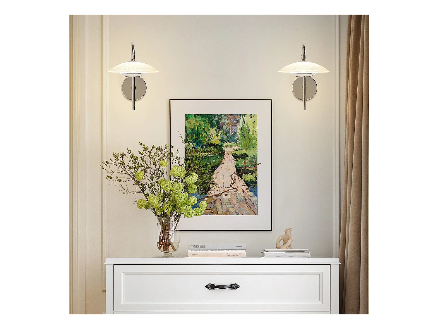 NETTLIFE LED-wandlamp, modern design, binnenverlichting, halverlichting, 3000K glas, voor hoteltrappenhuis