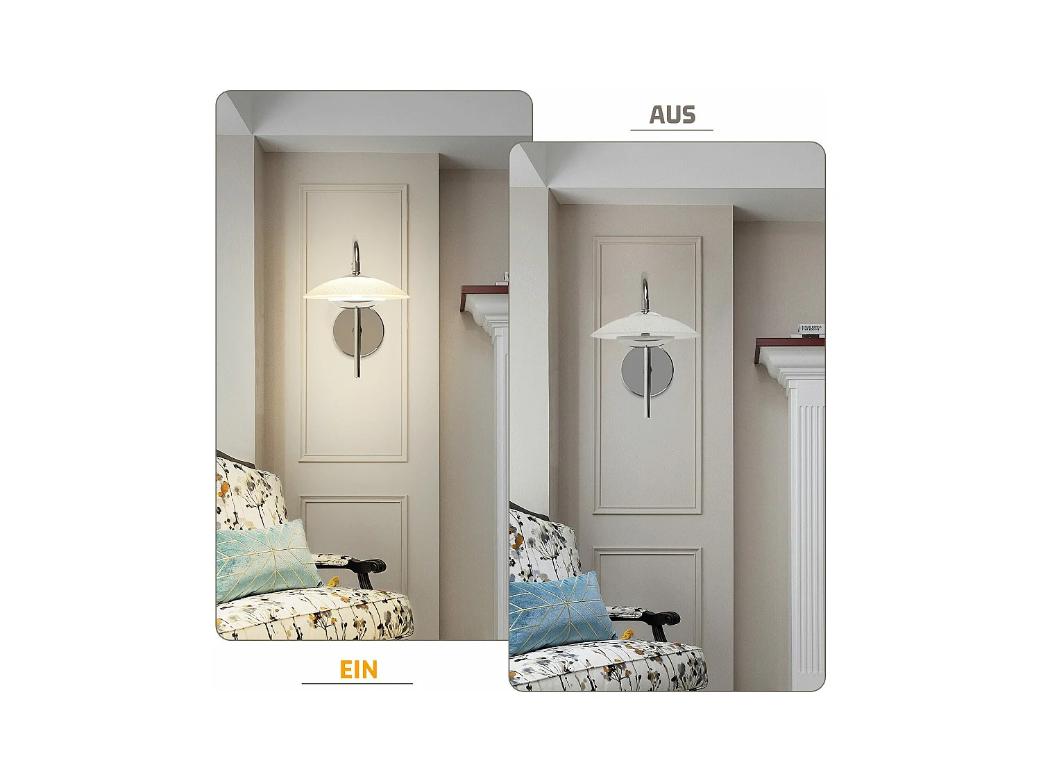 NETTLIFE LED Kinkiet, Nowoczesny Design, Oświetlenie Wewnętrzne, Oświetlenie Korytarza, Szkło 3000K, Do Klatki Schodowej Hotelu