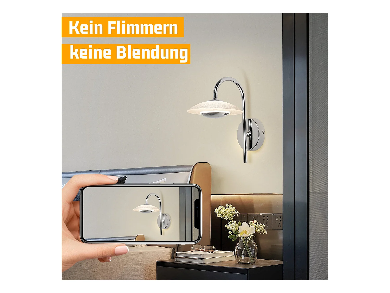 NETTLIFE LED Kinkiet, Nowoczesny Design, Oświetlenie Wewnętrzne, Oświetlenie Korytarza, Szkło 3000K, Do Klatki Schodowej Hotelu