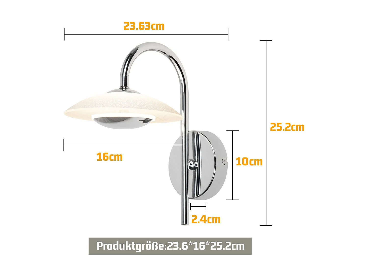 Applique murale LED NETTLIFE, design moderne, éclairage d'intérieur, éclairage de couloir, verre 3 000 K, pour cage d'escalier d'hôtel