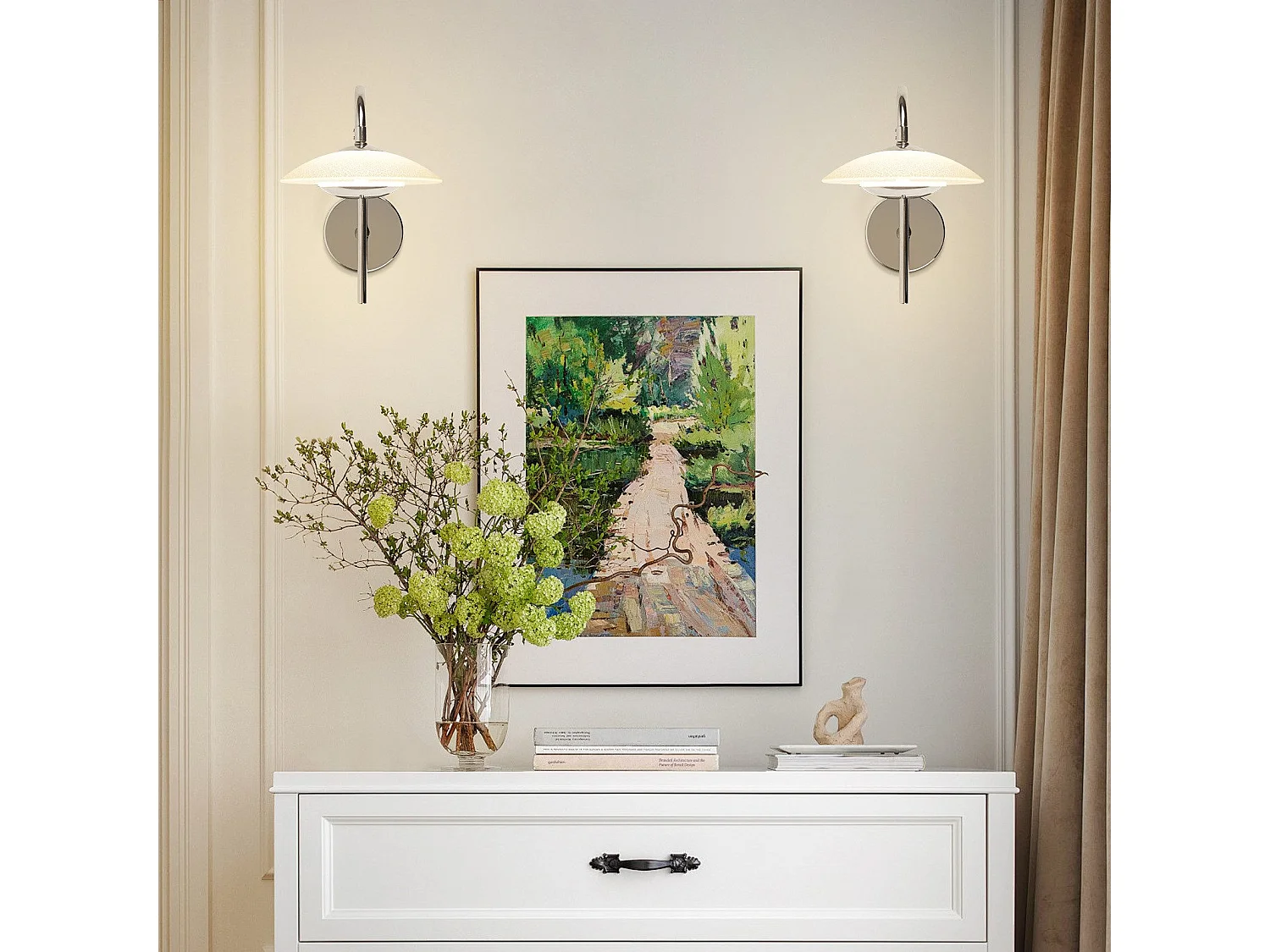 Applique murale LED NETTLIFE, design moderne, éclairage d'intérieur, éclairage de couloir, verre 3 000 K, pour cage d'escalier d'hôtel