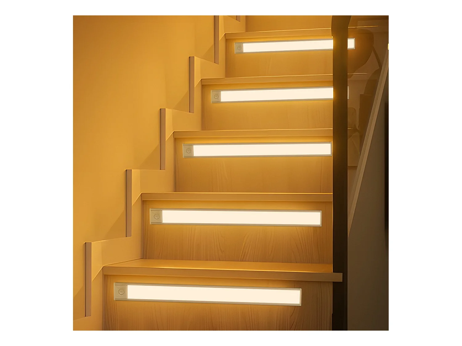 2 x NETTLIFE LED-onderkastverlichting met bewegingssensor, USB-oplaadbaar, 1500 mAh, ideaal voor kast, gang of meterkast