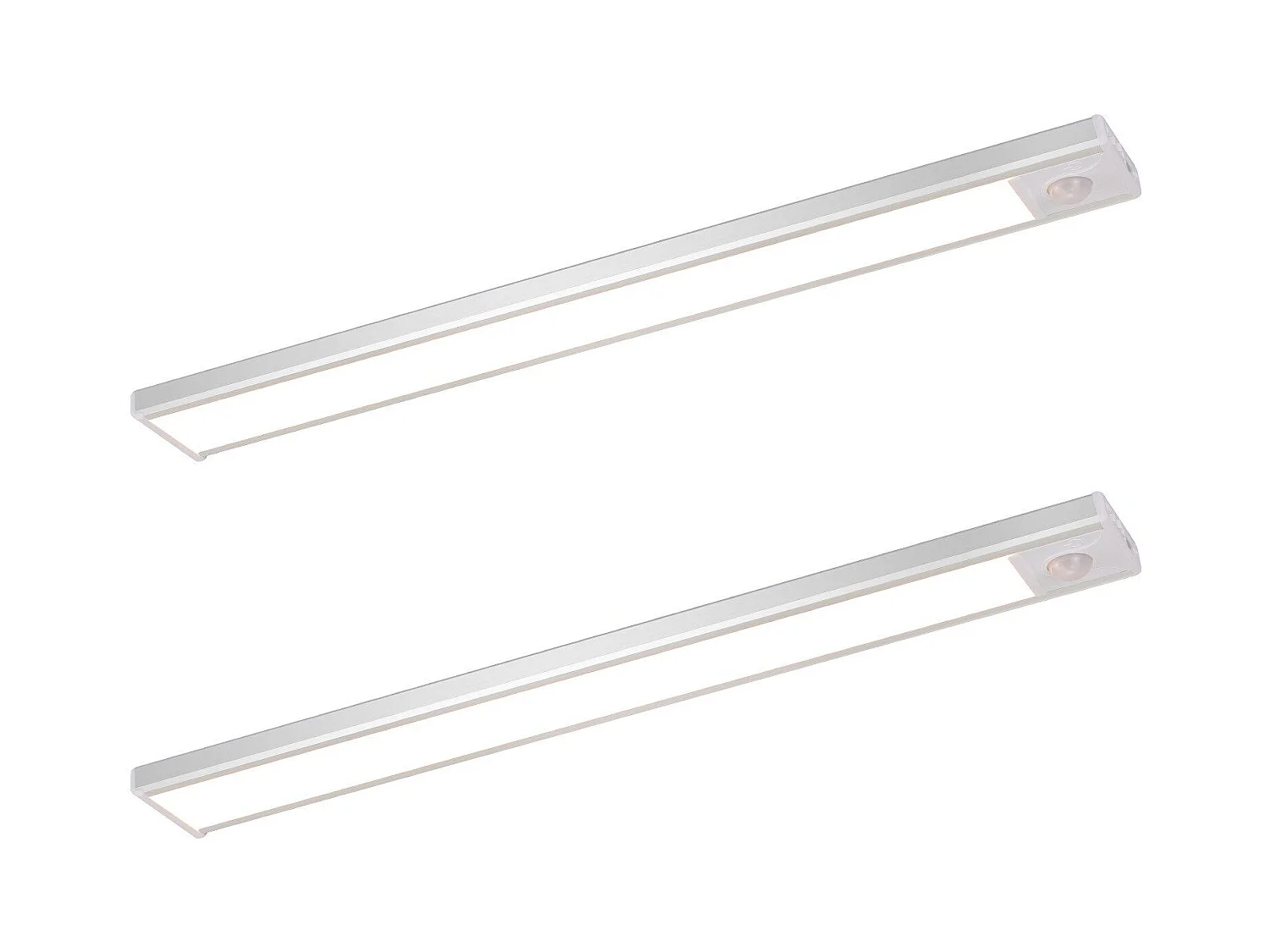 2 x NETTLIFE LED-onderkastverlichting met bewegingssensor, USB-oplaadbaar, 1500 mAh, ideaal voor kast, gang of meterkast