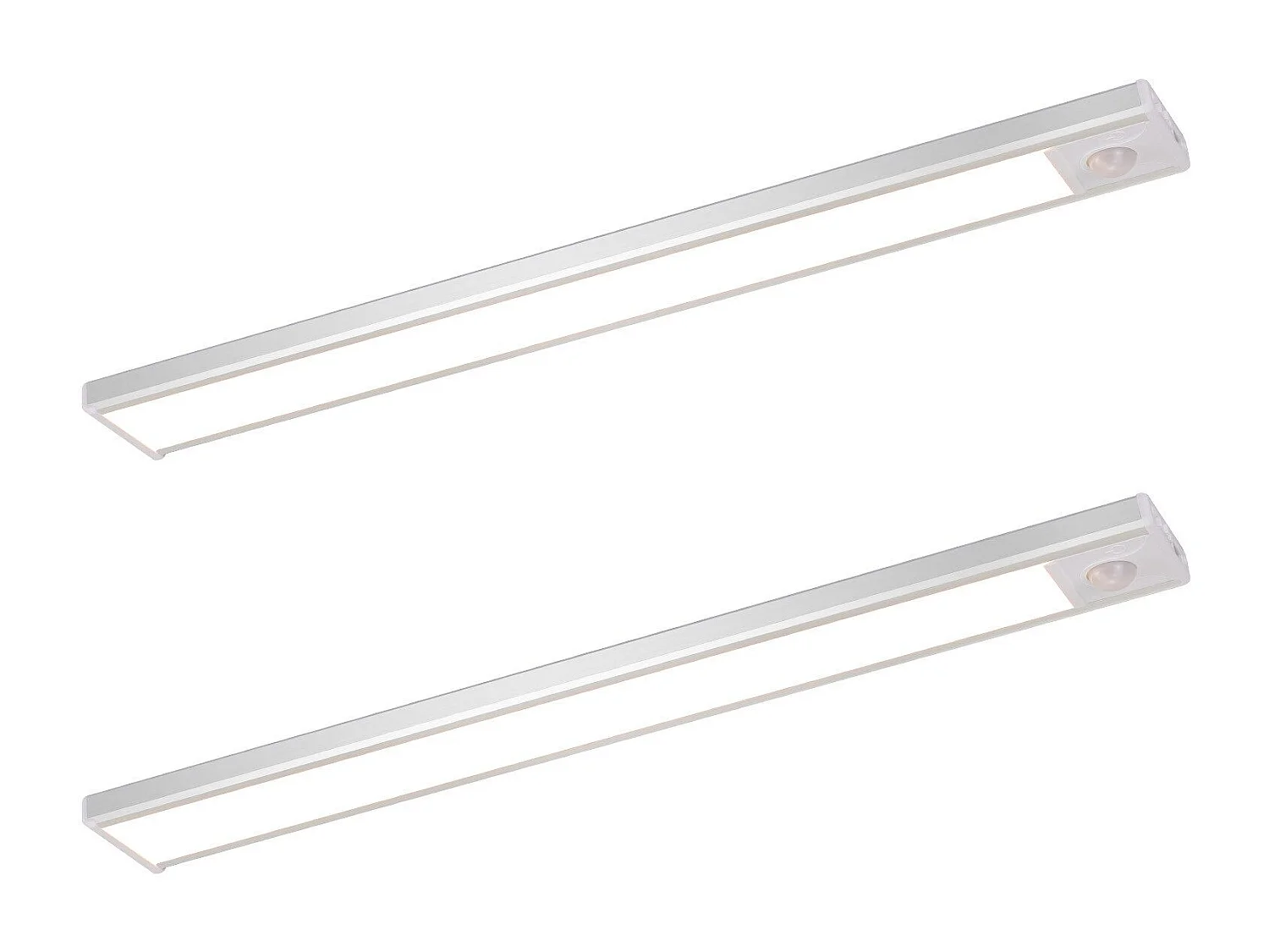 NETTLIFE 2 luci LED sottopensile con rilevatore di movimento, ricaricabili tramite USB, 1500 mAh, ideali per armadi, corridoi o credenze.