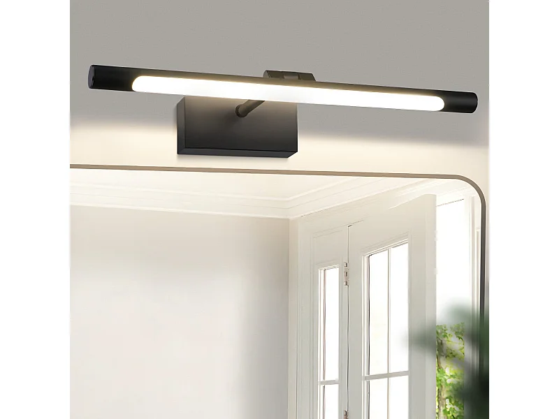 NETTLIFE Lampe à miroir LED salle de bain 6W blanc neutre 4000K pinçable Applique murale chrome