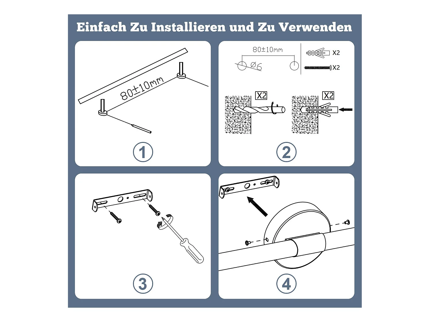 NETTLIFE 8W LED badkamerwandlamp, badkamerlamp, badkamerwandlamp, wandlamp 4000K IP44