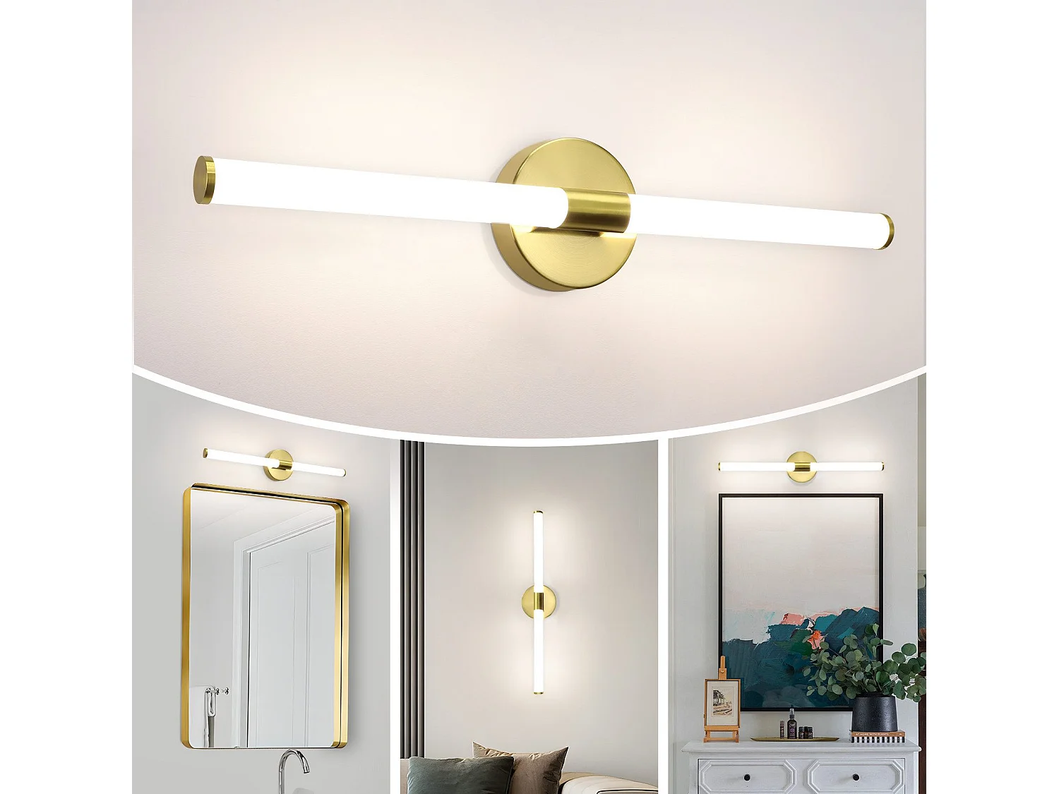 NETTLIFE 8W LED badkamerwandlamp, badkamerlamp, badkamerwandlamp, wandlamp 4000K IP44